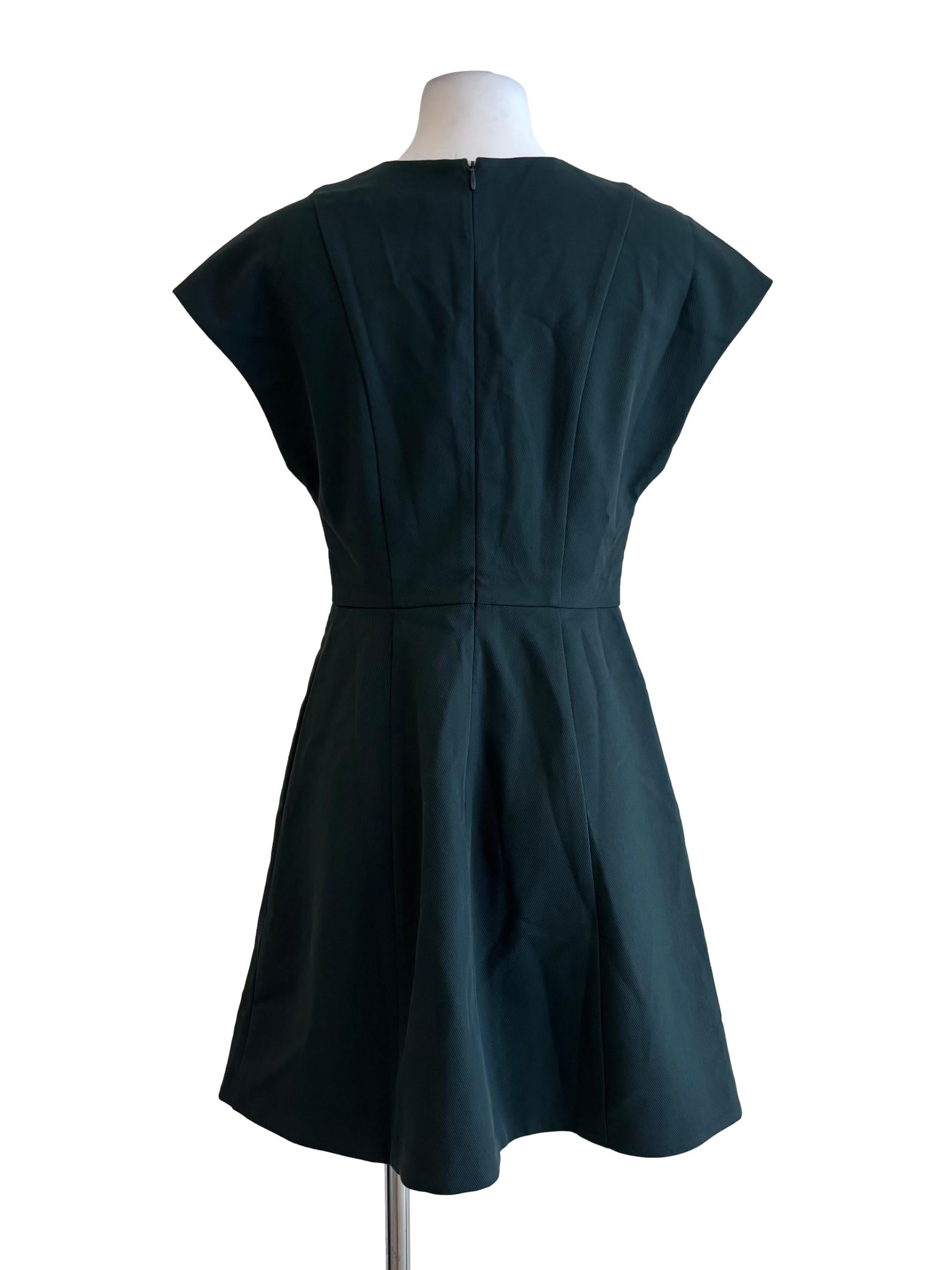 Teal Sleeveless A-Line Dress