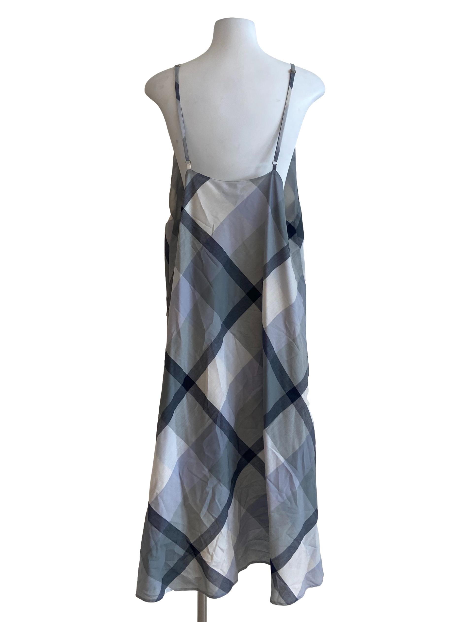 Grey Asymmetric Pattern Sleeveless Slip Dress