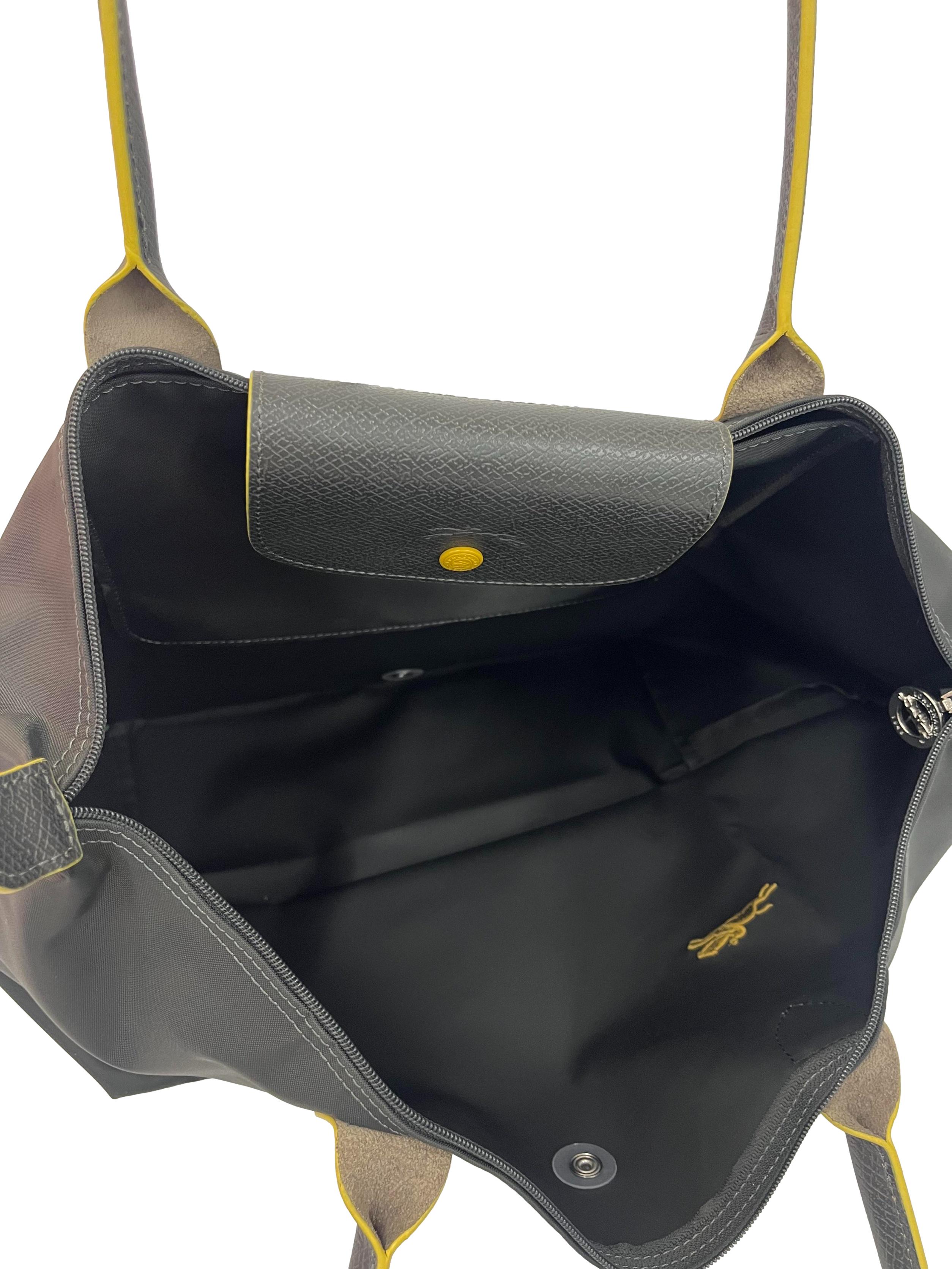 Dark Grey Le Pliage Club Large Tote Bag