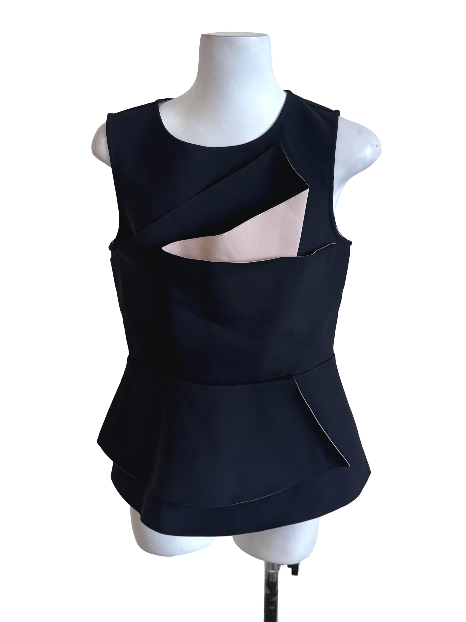 Black Beige Top