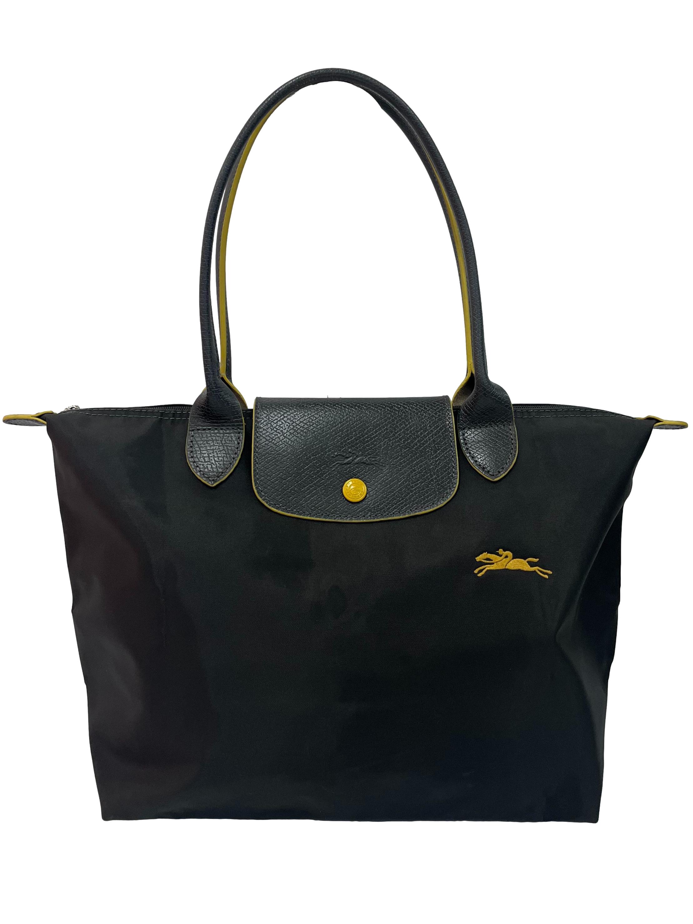 Dark Grey Le Pliage Club Medium Tote Bag