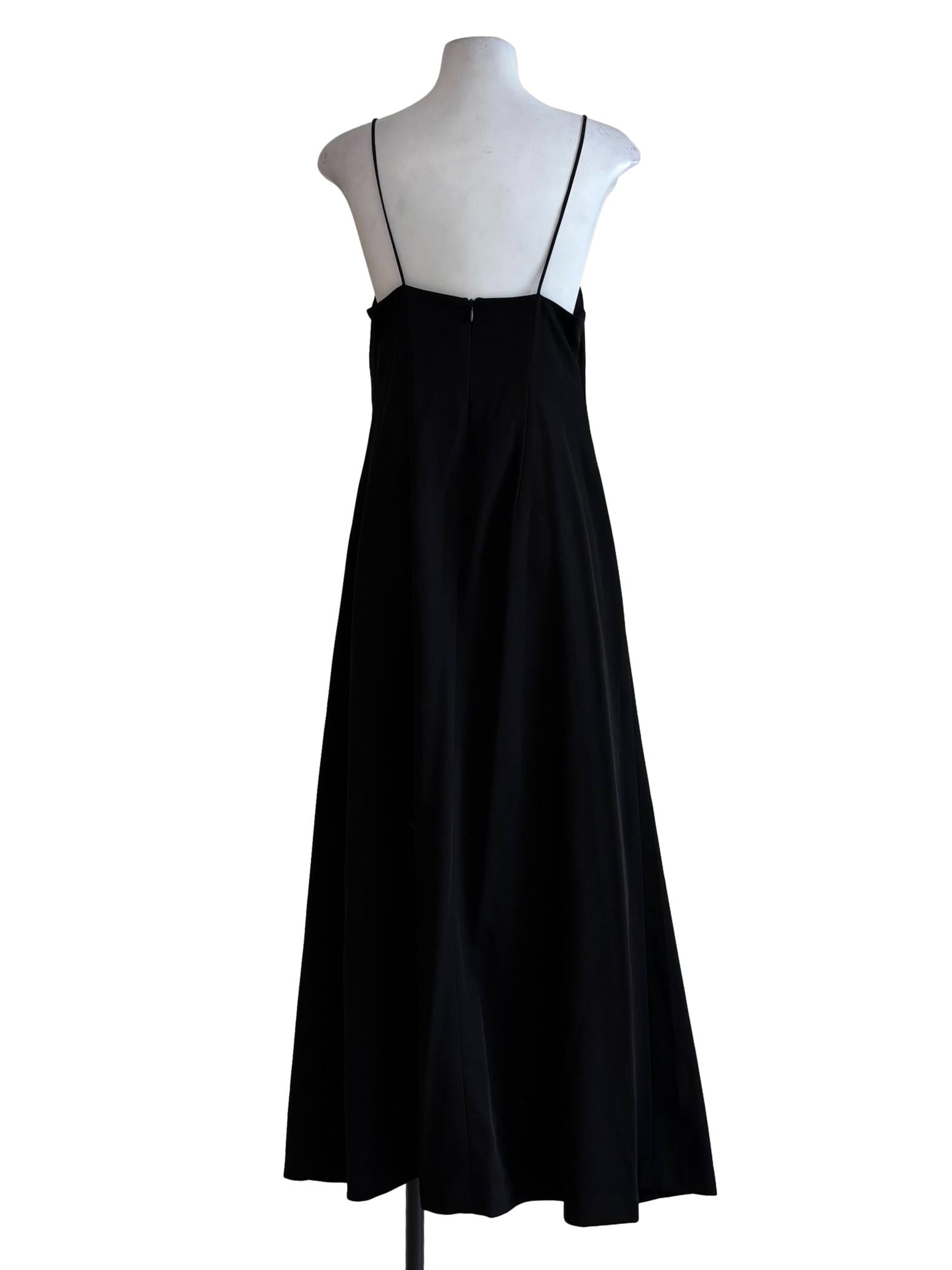 Jet Black Spaghetti Strap Dress