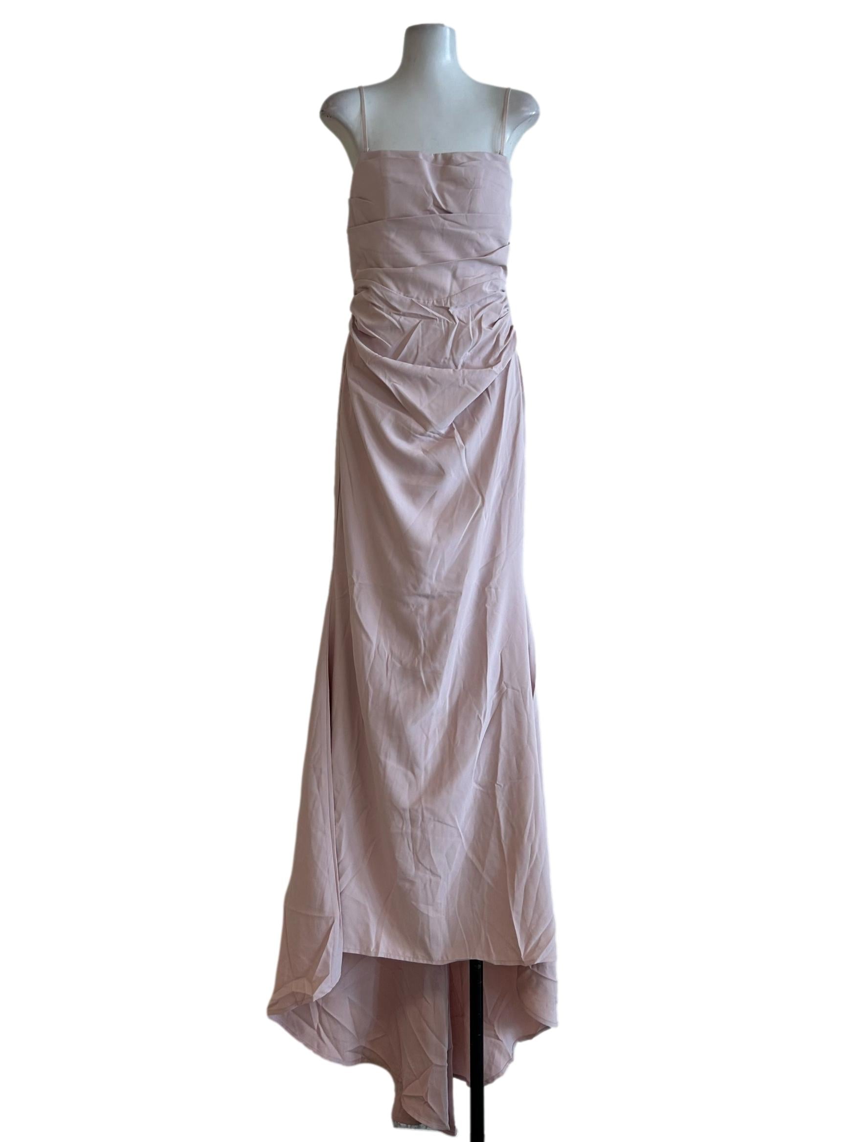 Rose Pink Spaghetti Strap Maxi Dress