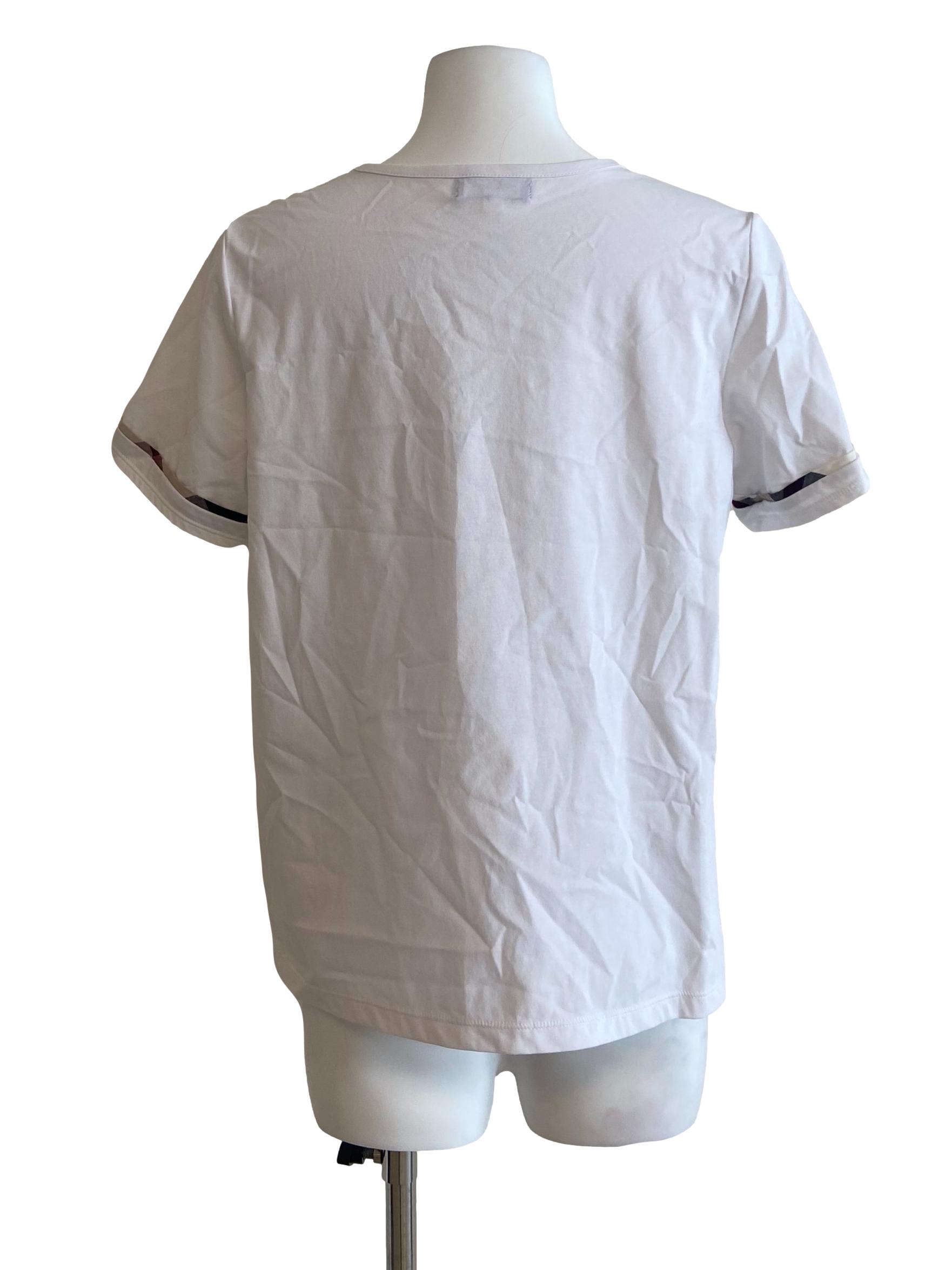 White Twill Stripe Sleeves Blouse