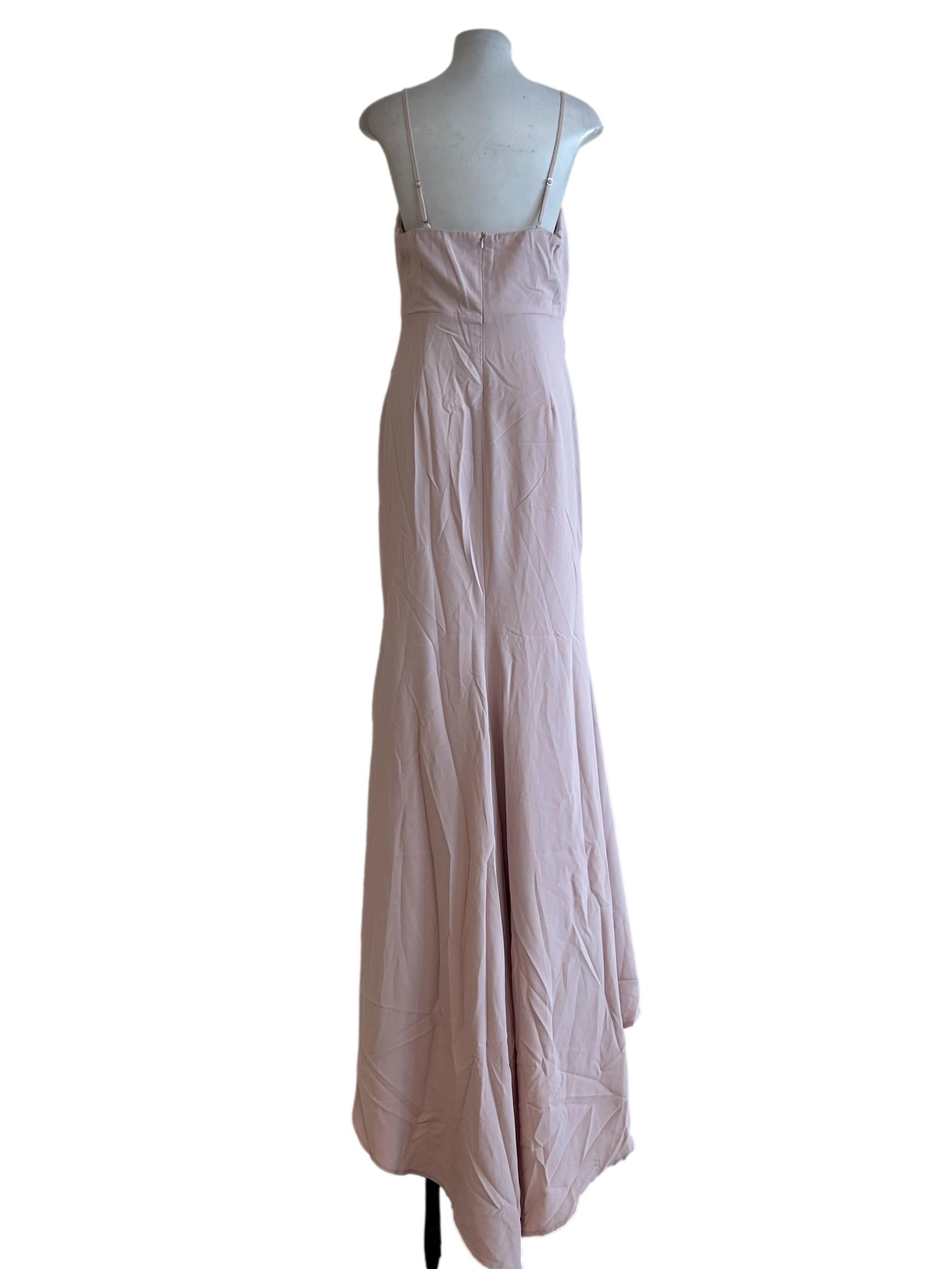 Rose Pink Spaghetti Strap Maxi Dress