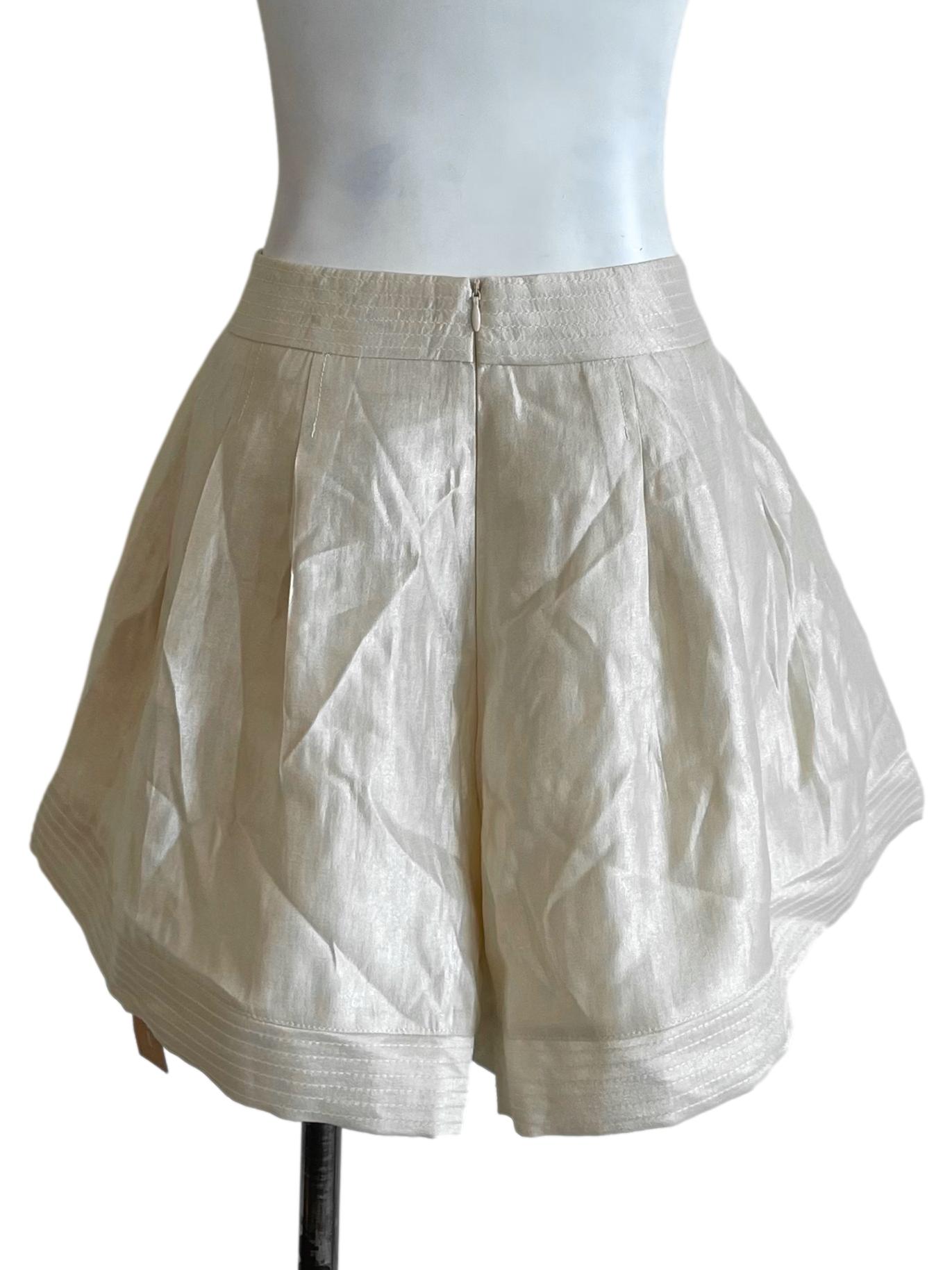 Champagne Shiny Flip Shorts