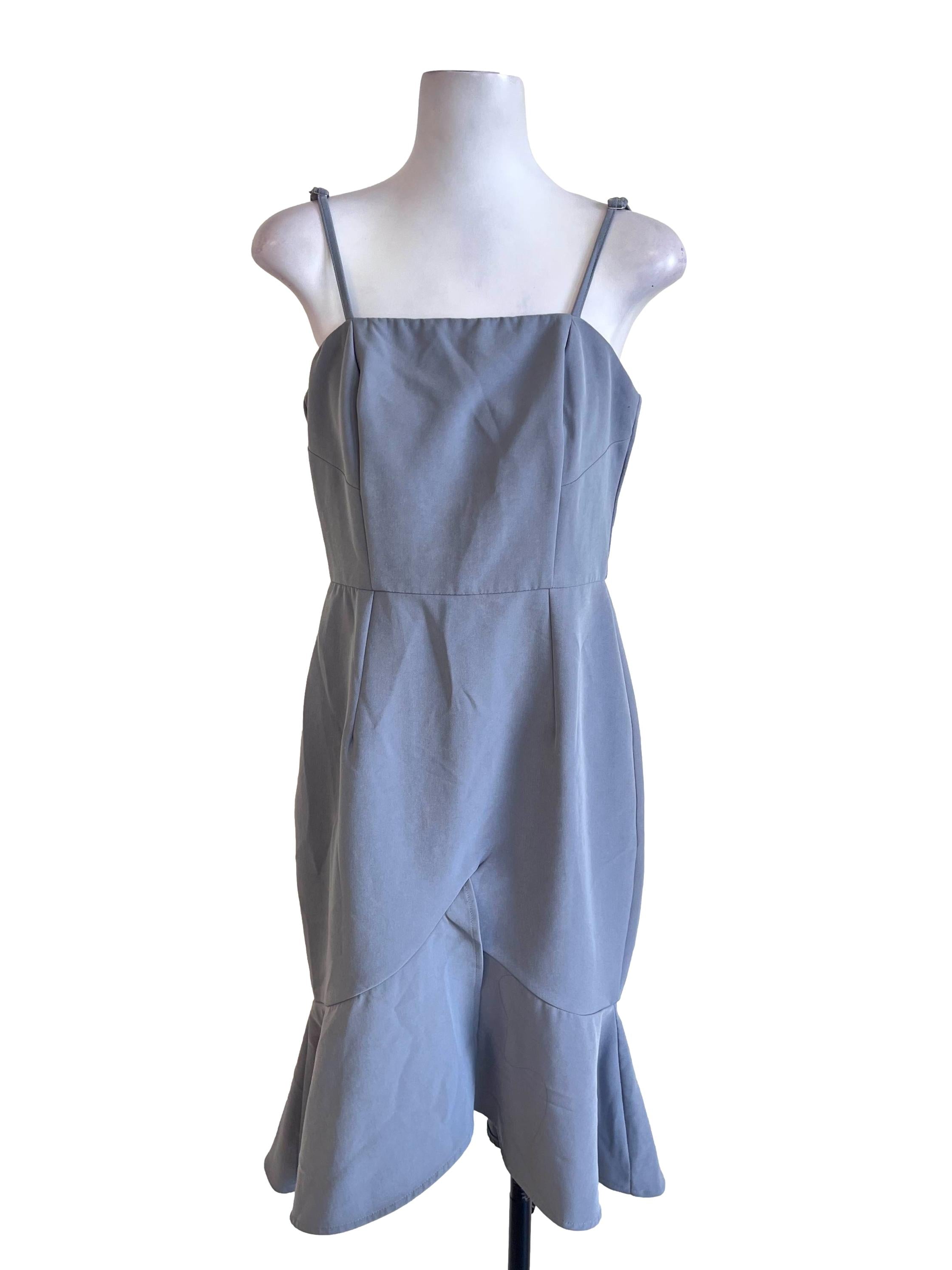 Slate Blue Pegged Dress
