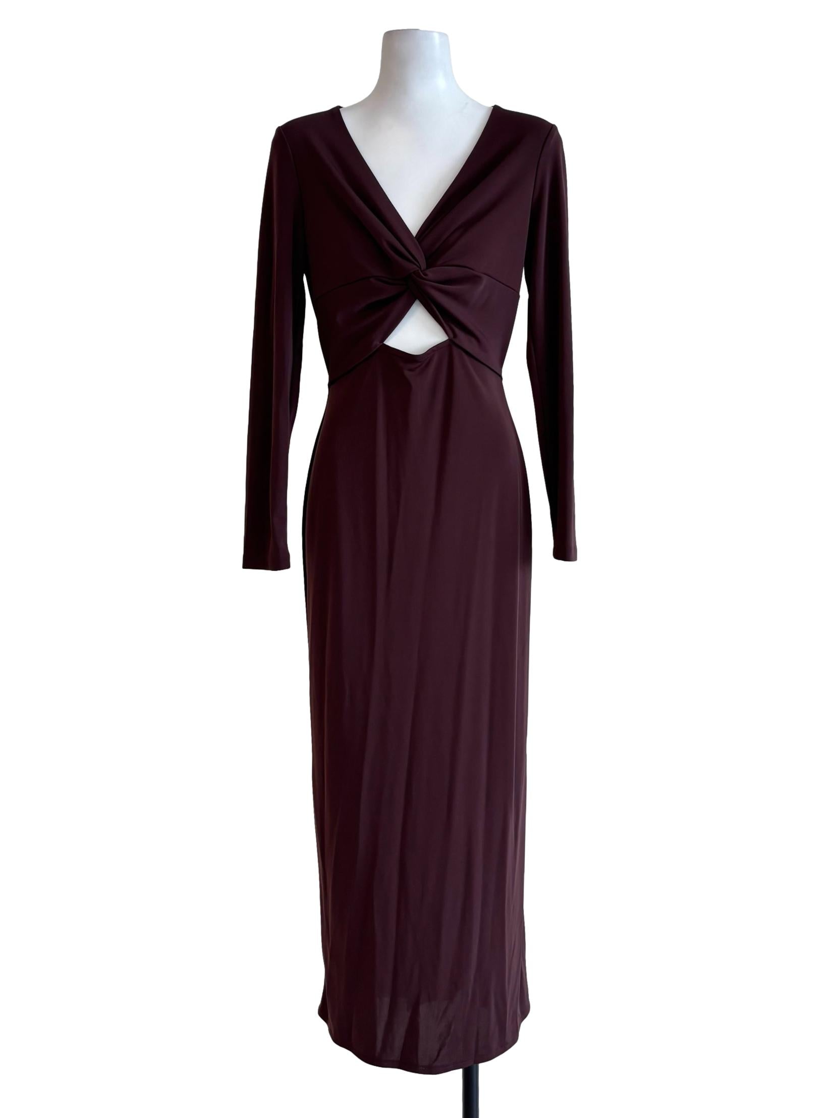 Chocolate Longsleeve Pencil Dress