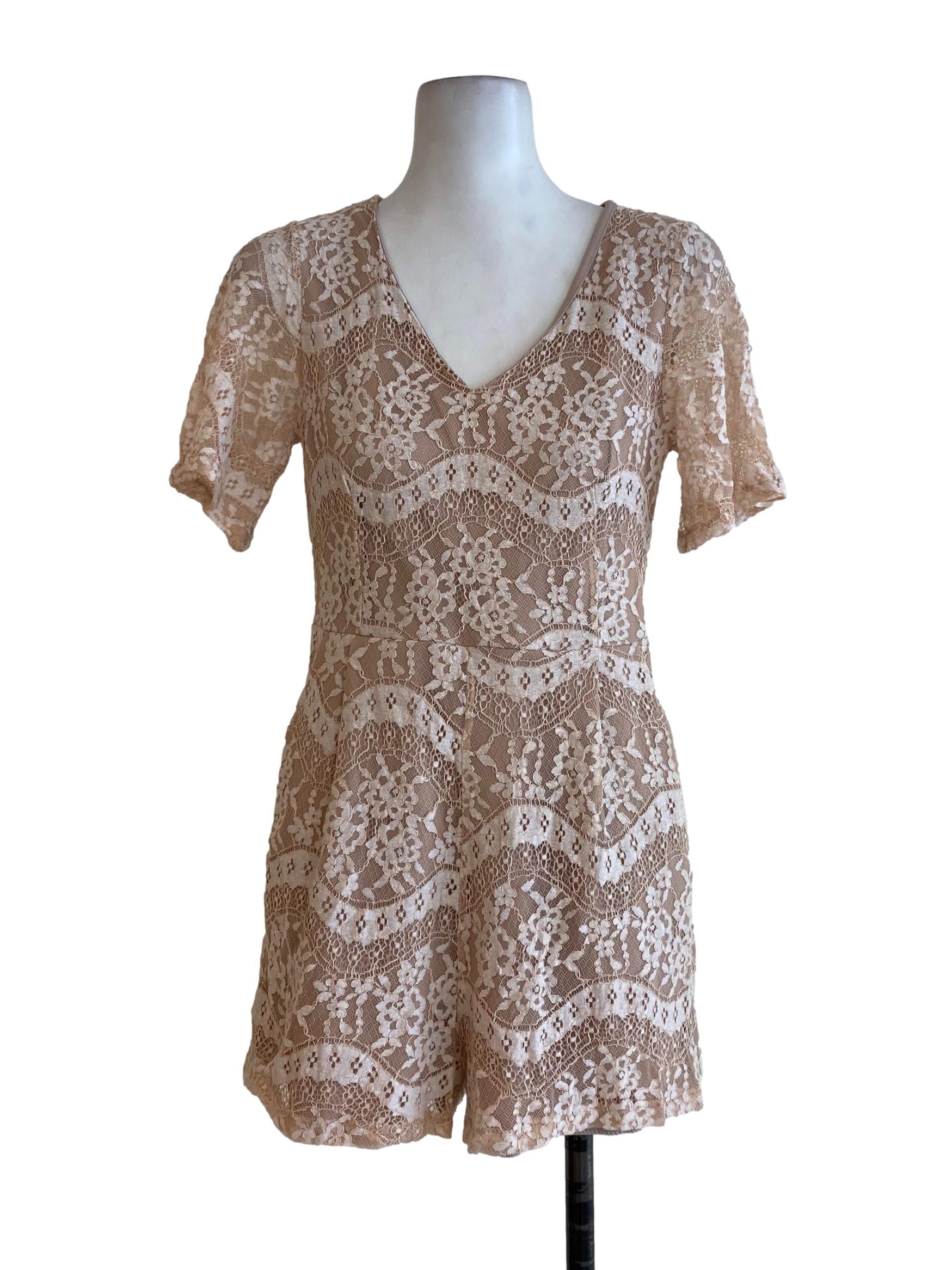 Brown Laced Rompers