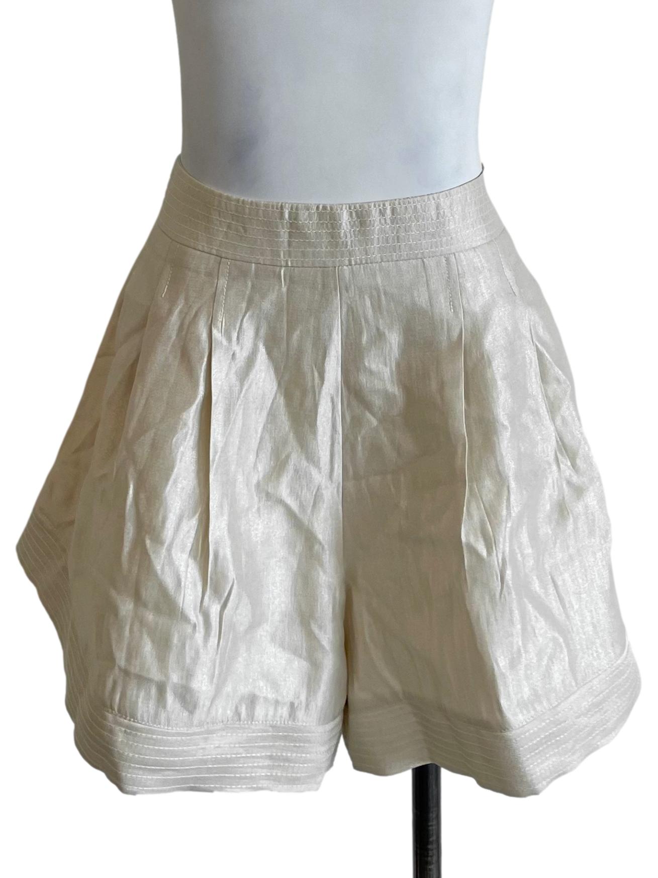Champagne Shiny Flip Shorts