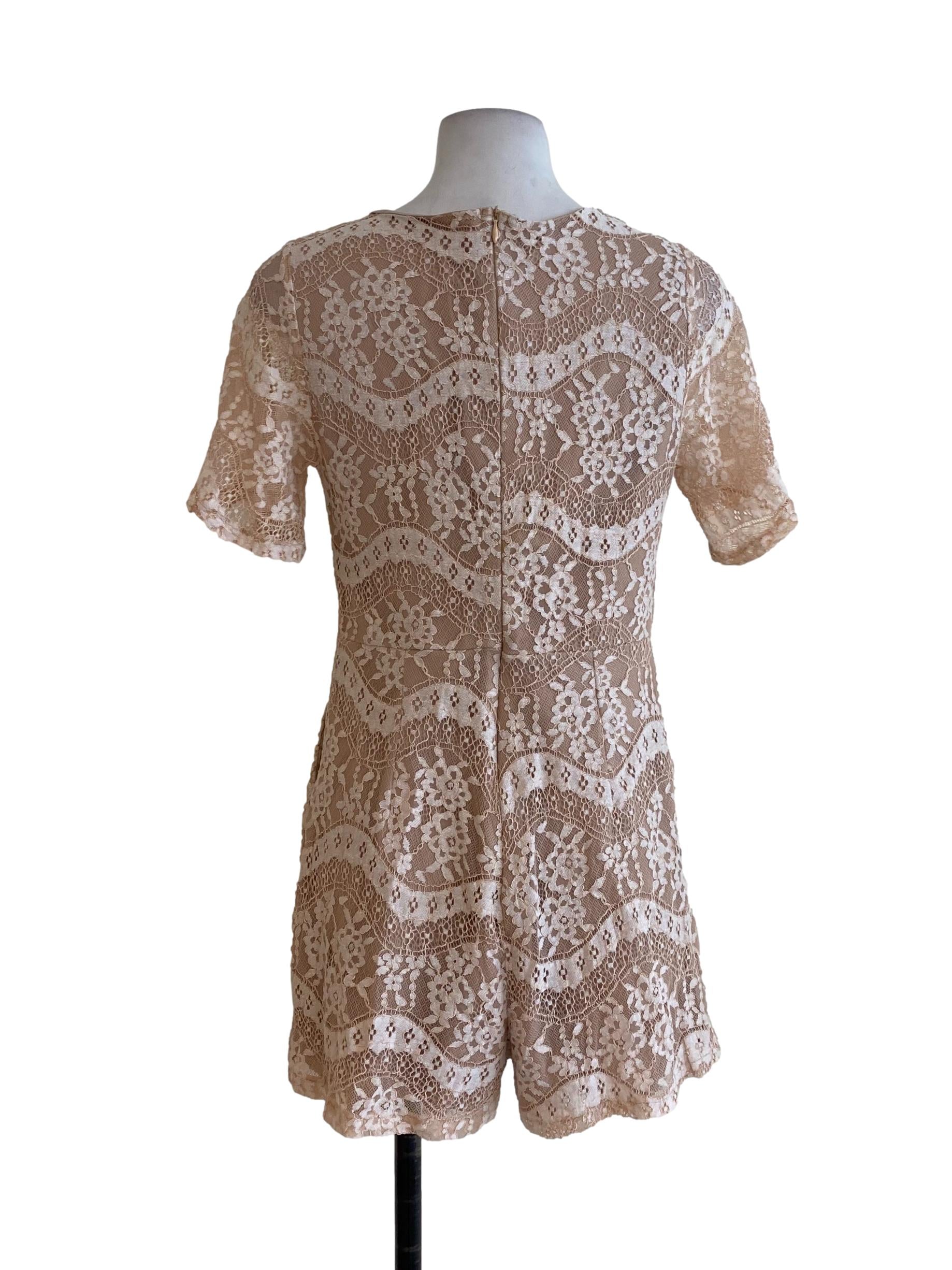 Brown Laced Rompers