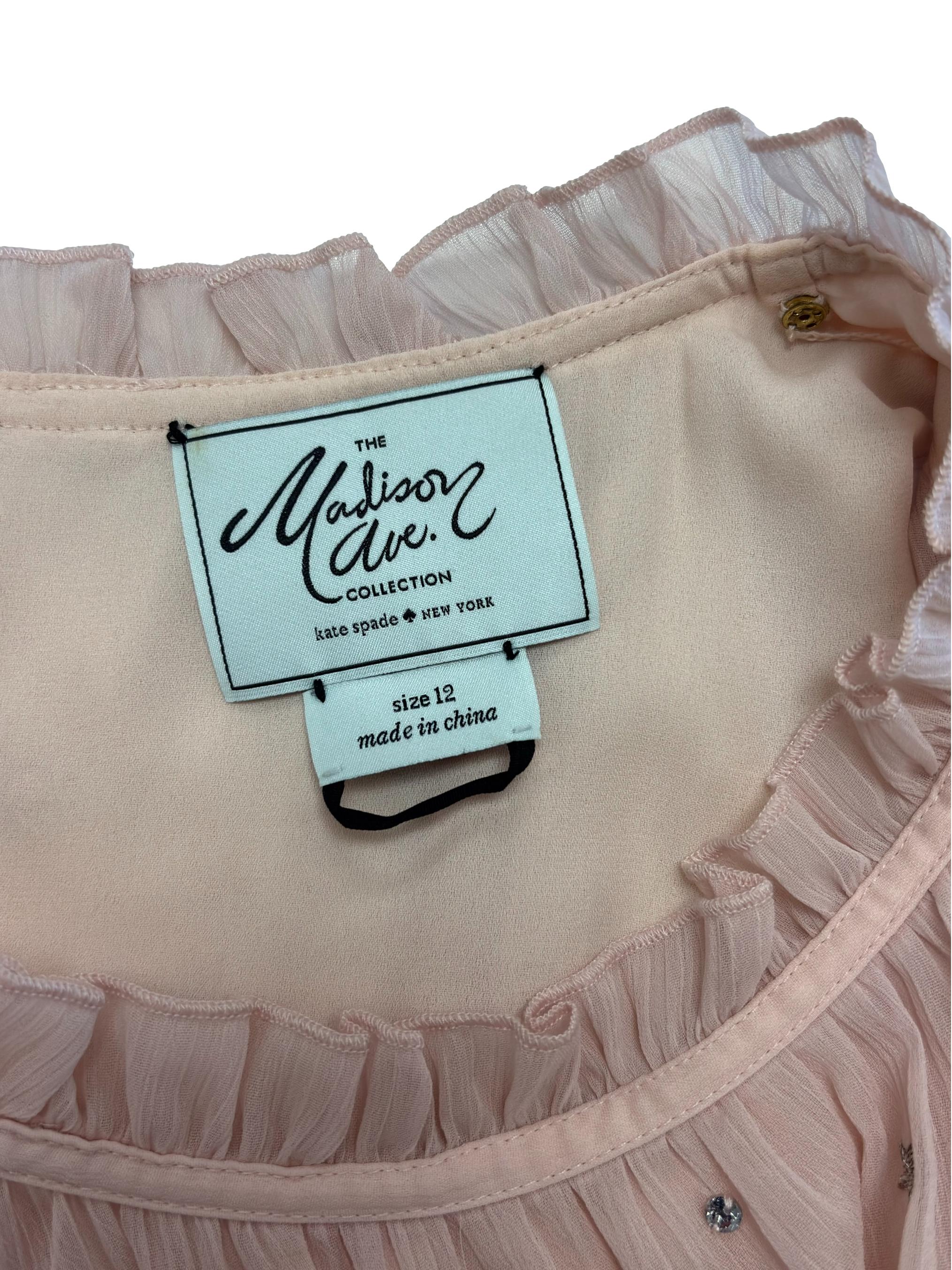 Blush Pink Stars Chiffon Dress