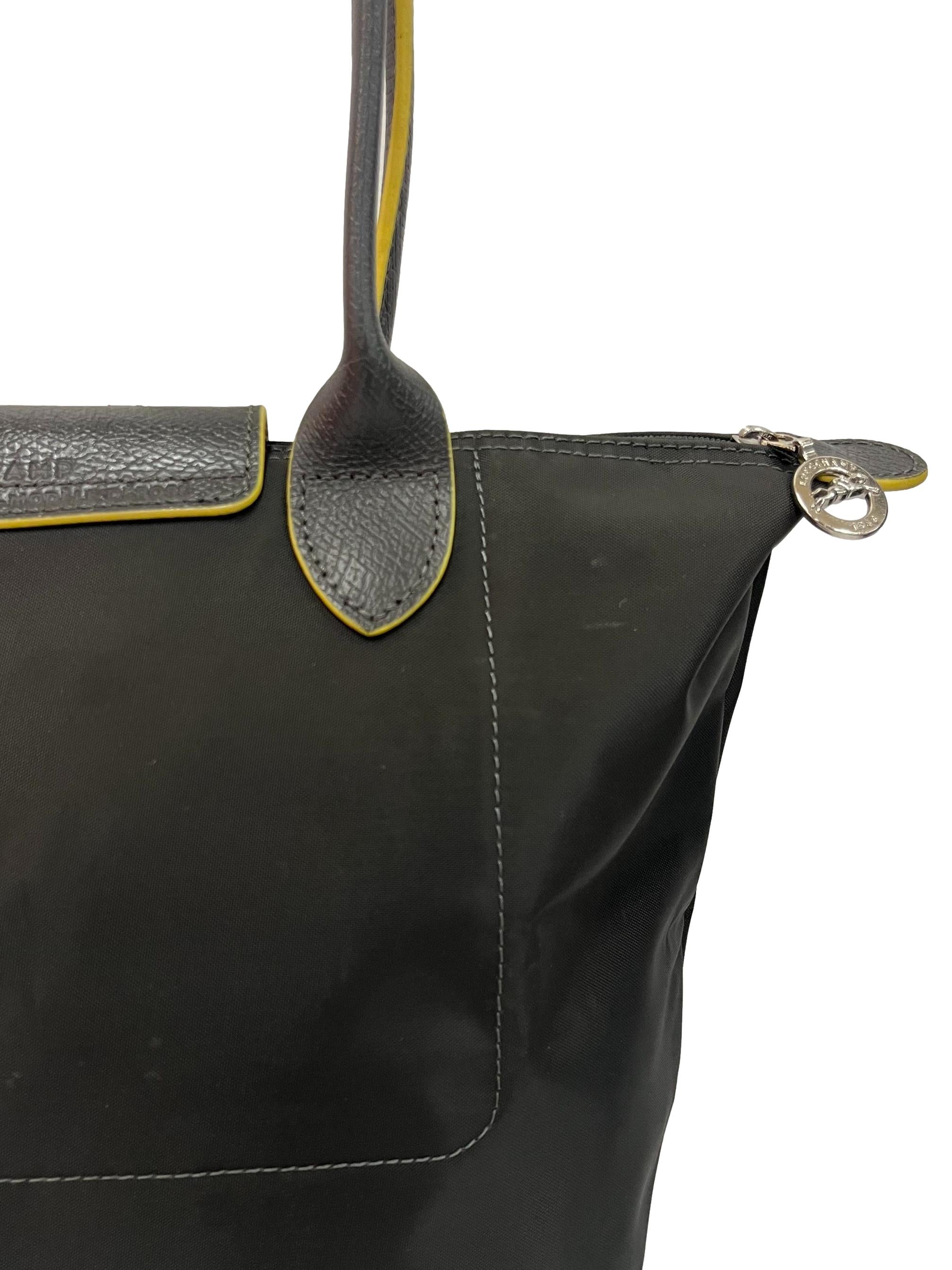 Dark Grey Le Pliage Club Medium Tote Bag