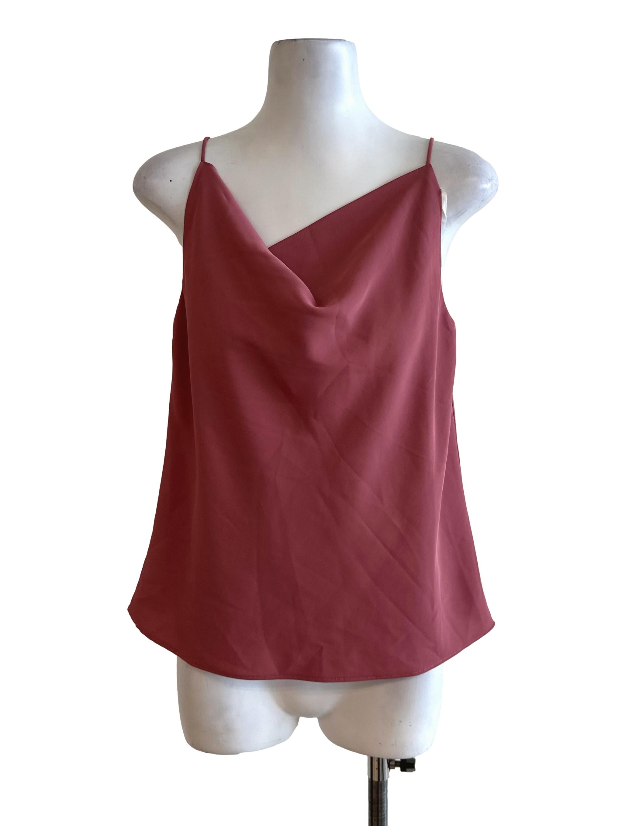 Rose Pink Cowl Neck Top LB
