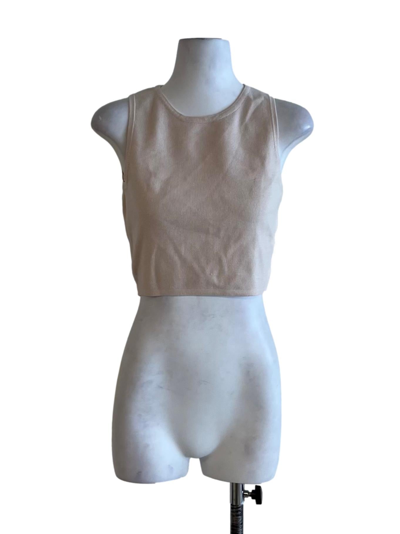 Round-Neck Knit Crop Top OSN