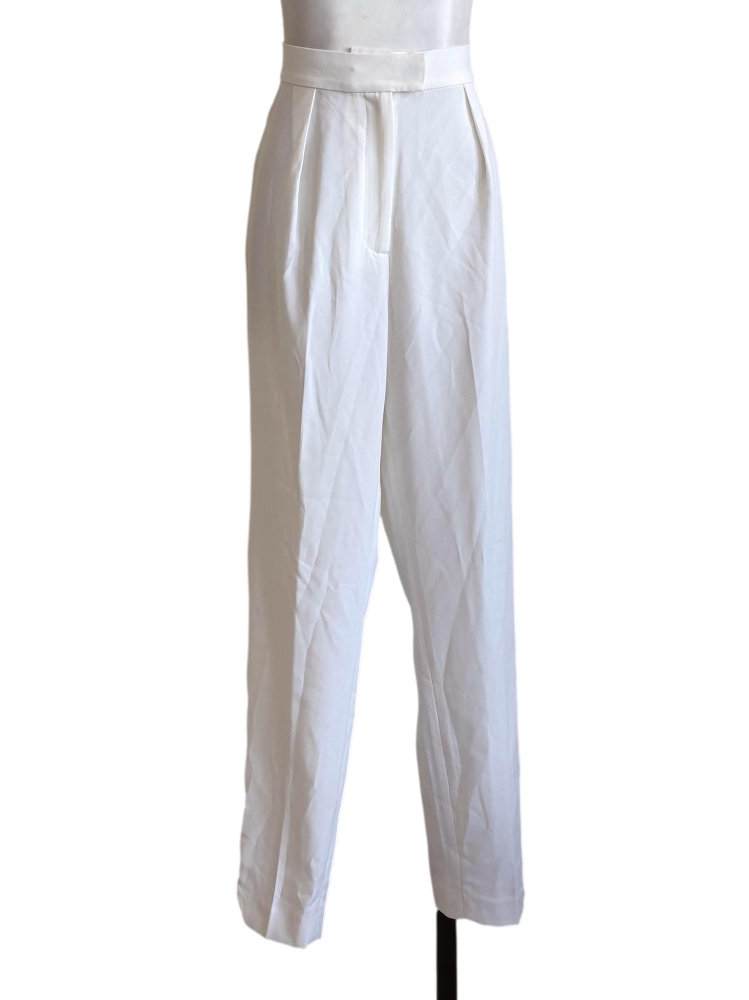 White Pegged Pants