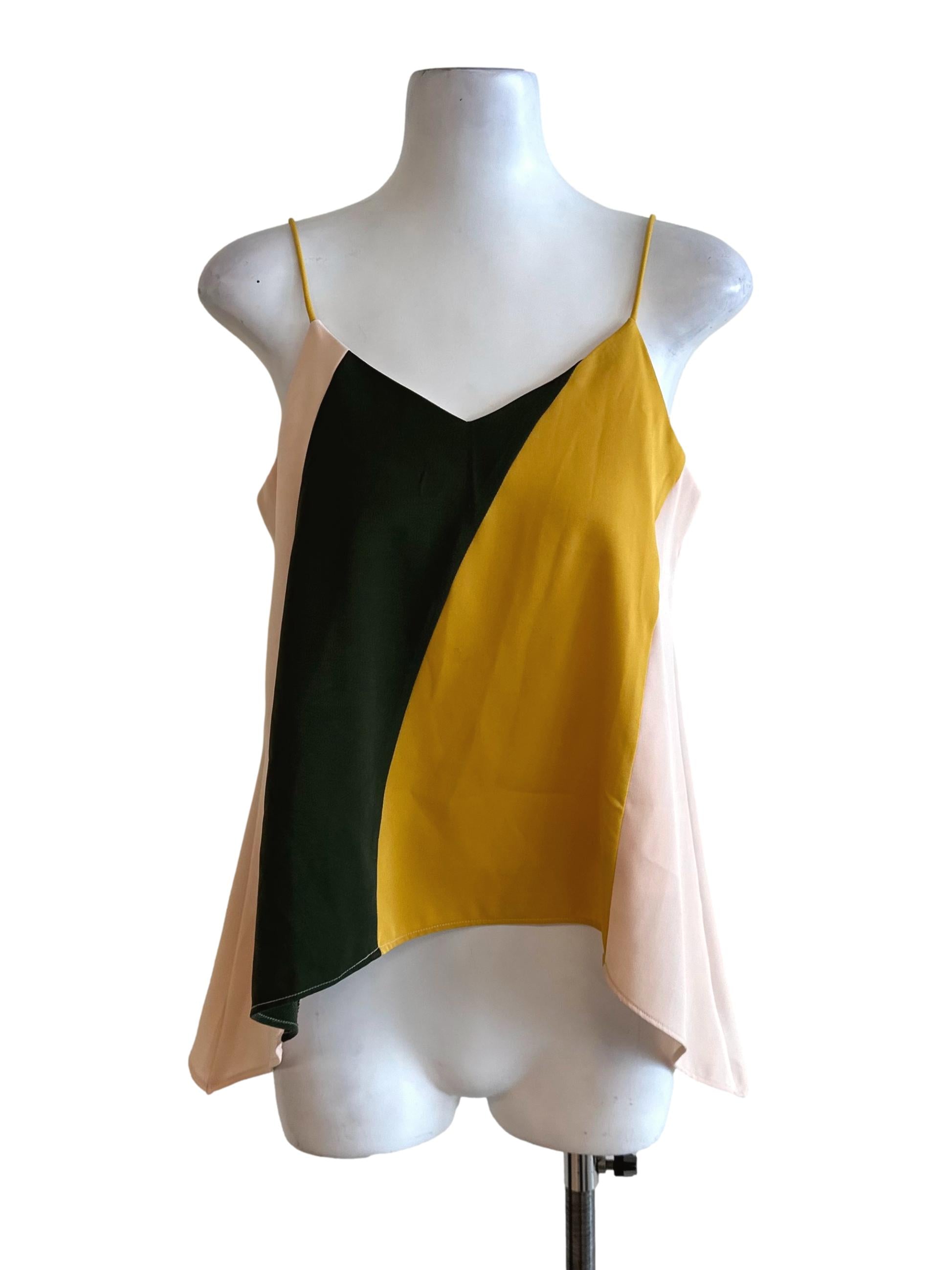 Multicolour V Neck Loose Top TCL
