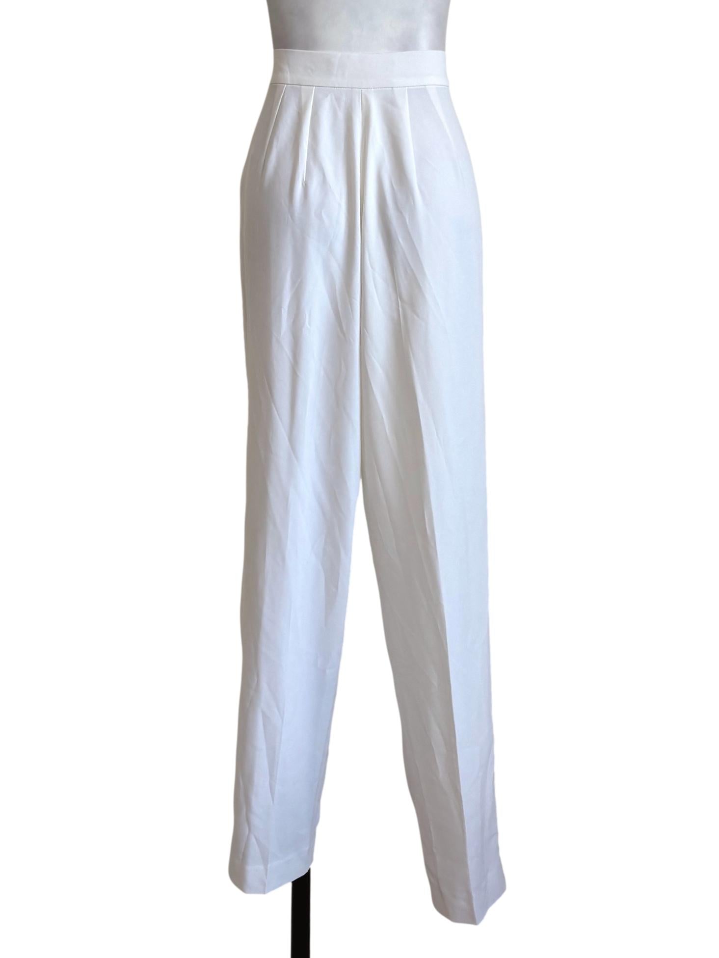White Pegged Pants