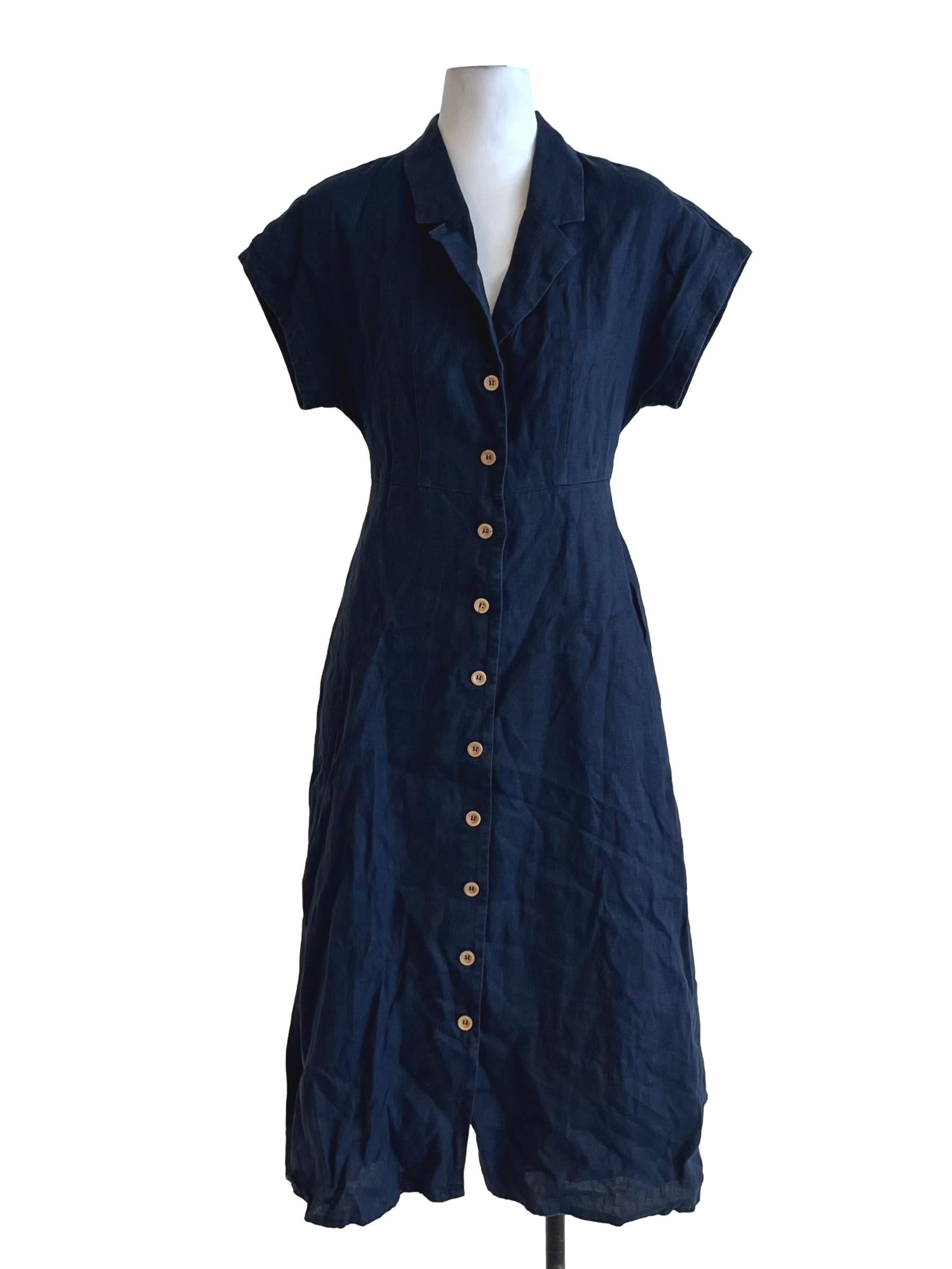 Classic Linen Collared Dress OSN