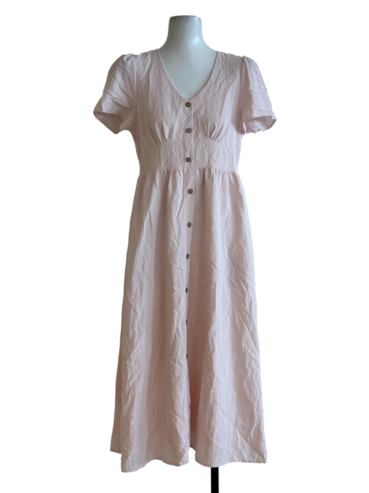 Flamingo Pink Shirt Dress