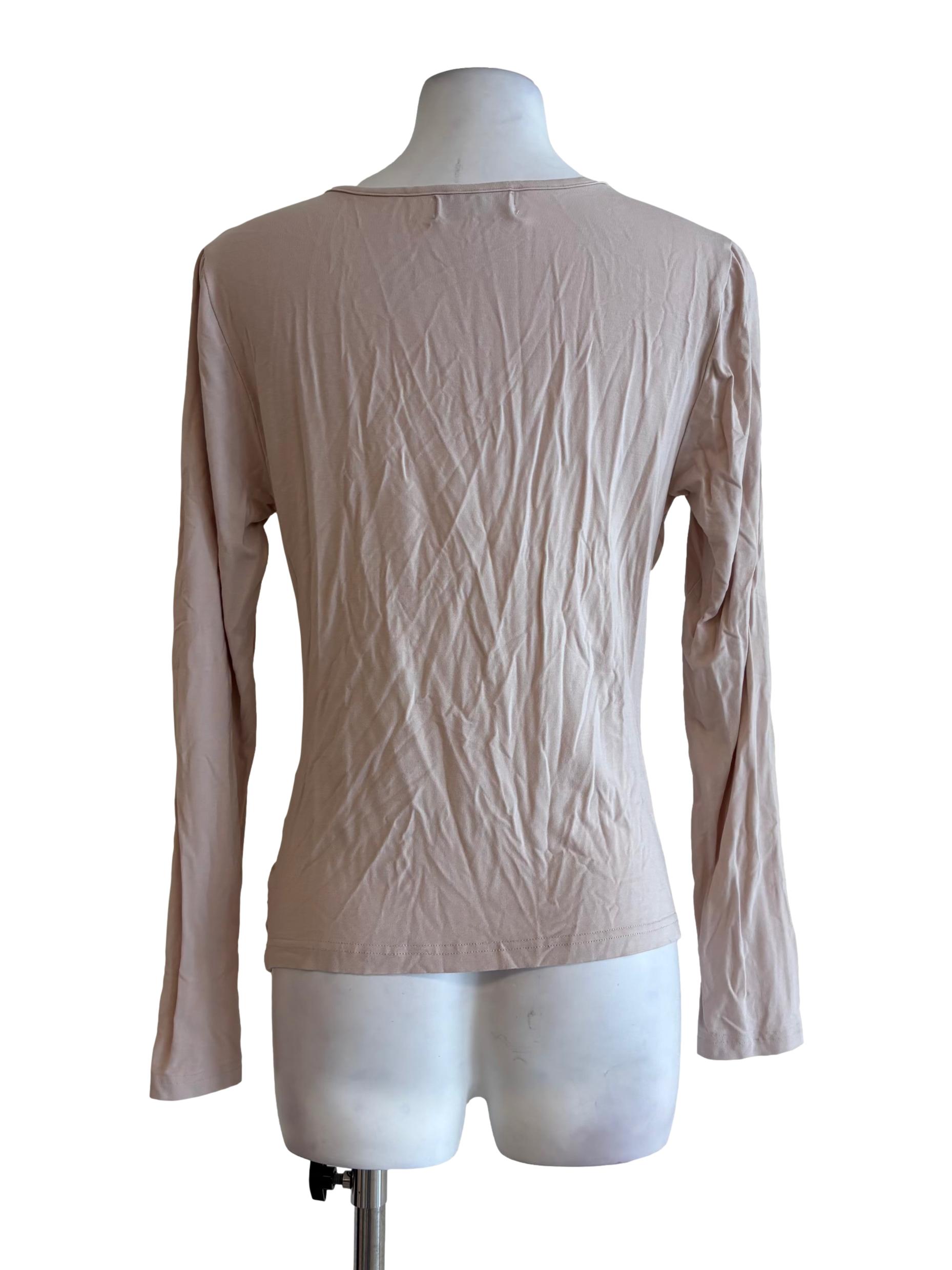 Almond Long Sleeve Ruched Top
