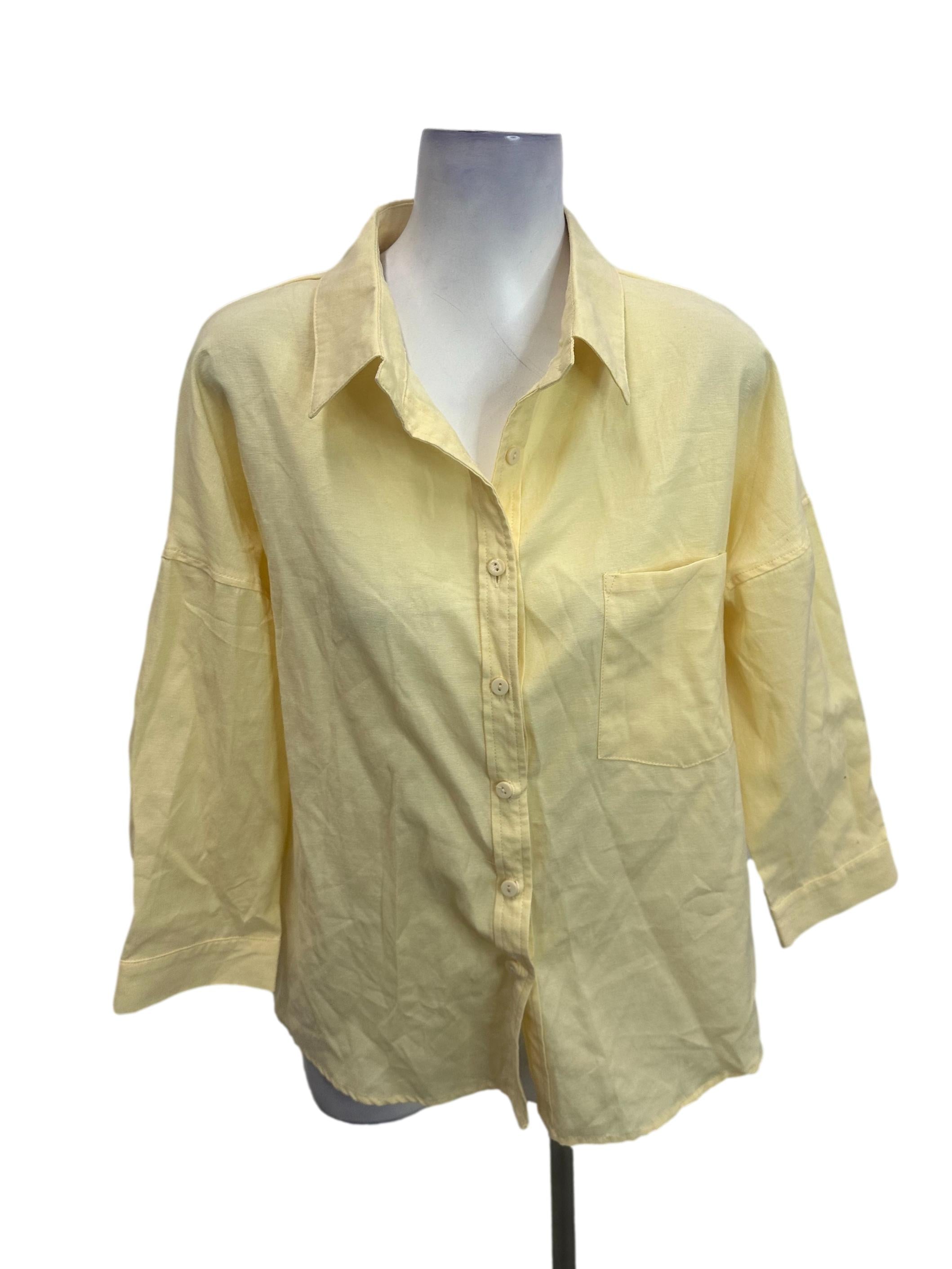 Yellow Button Down Top