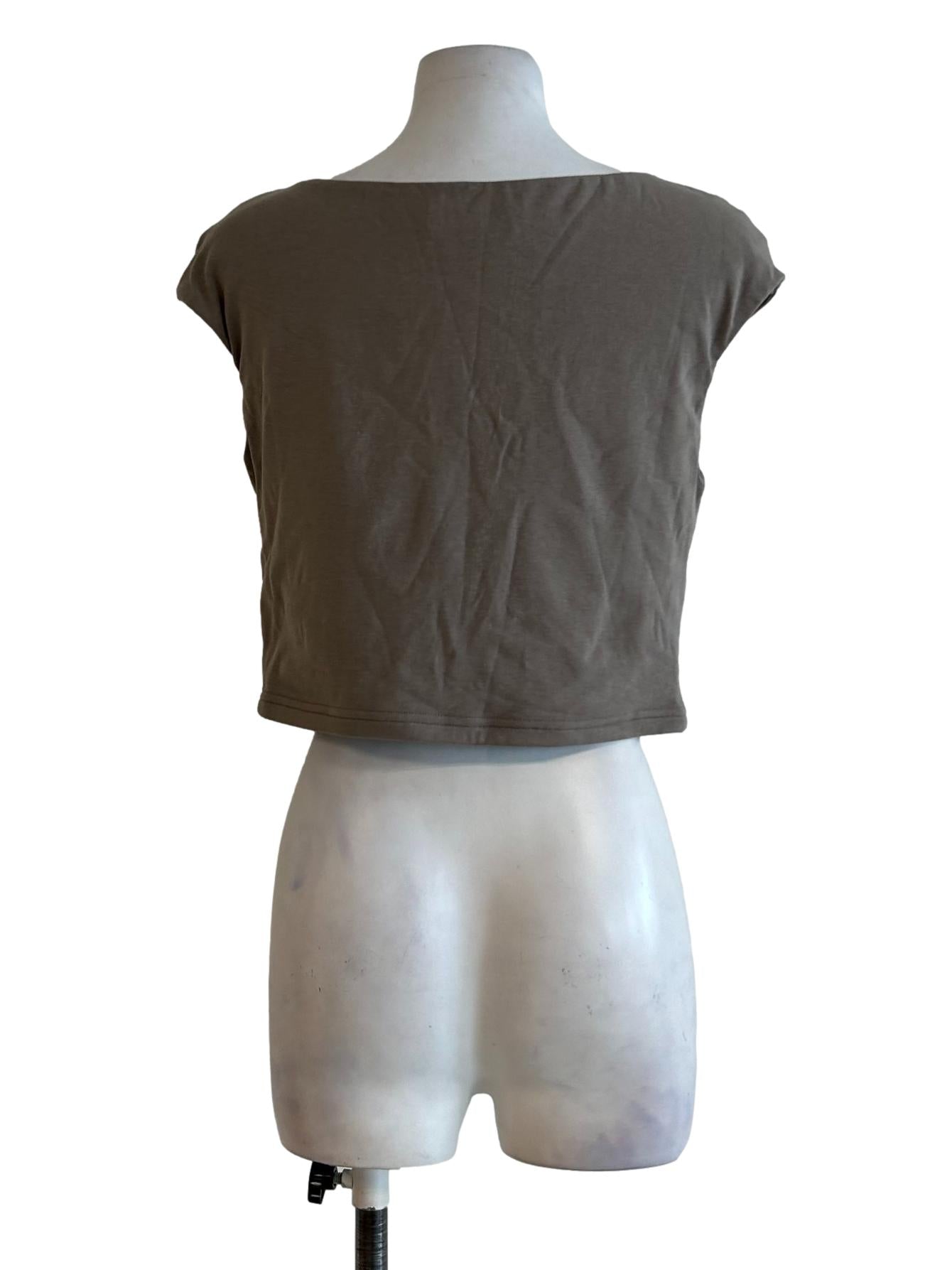 Peanut Brown Boat Neck Top