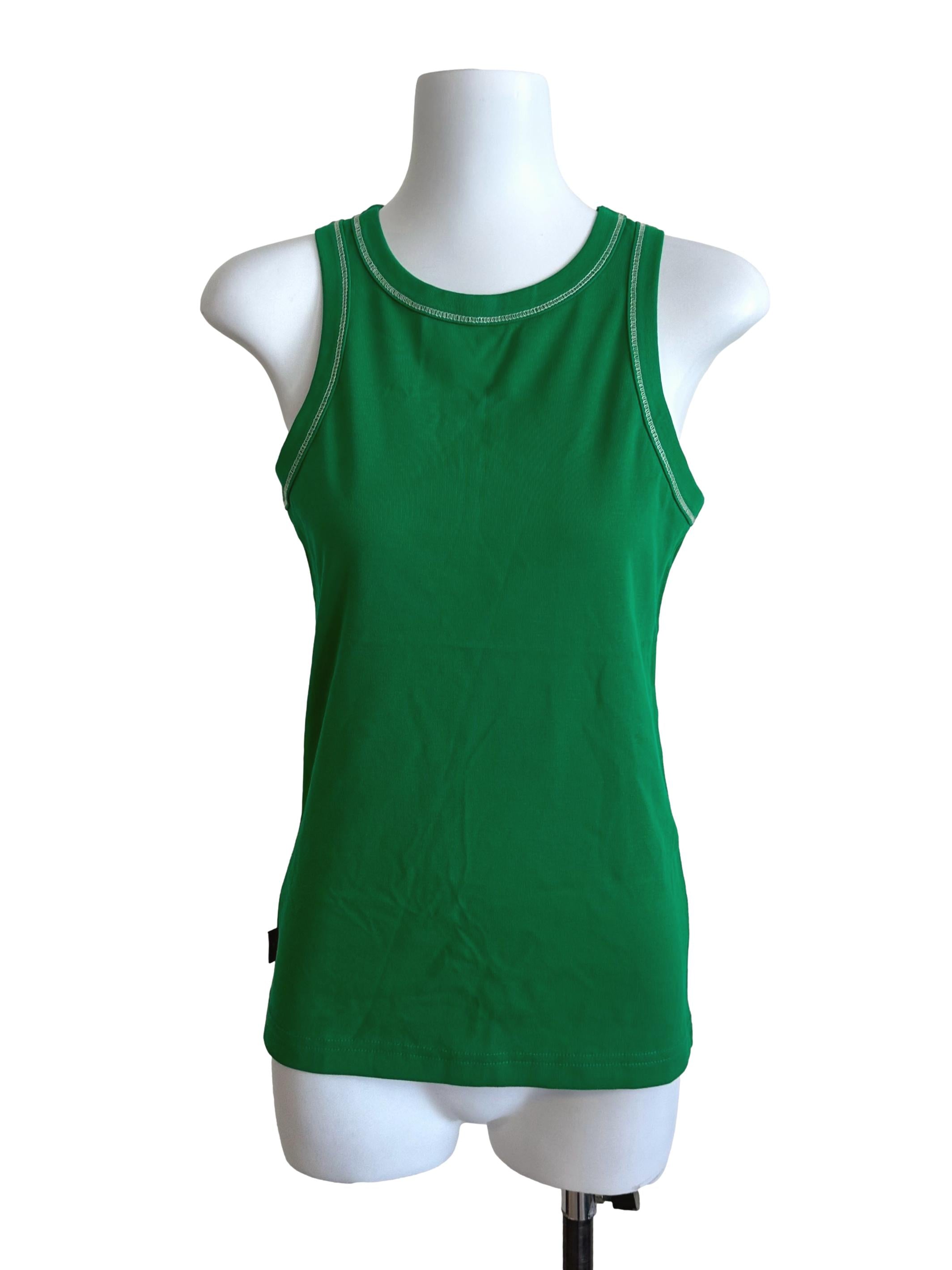Bright Green Round Neck Tank Top