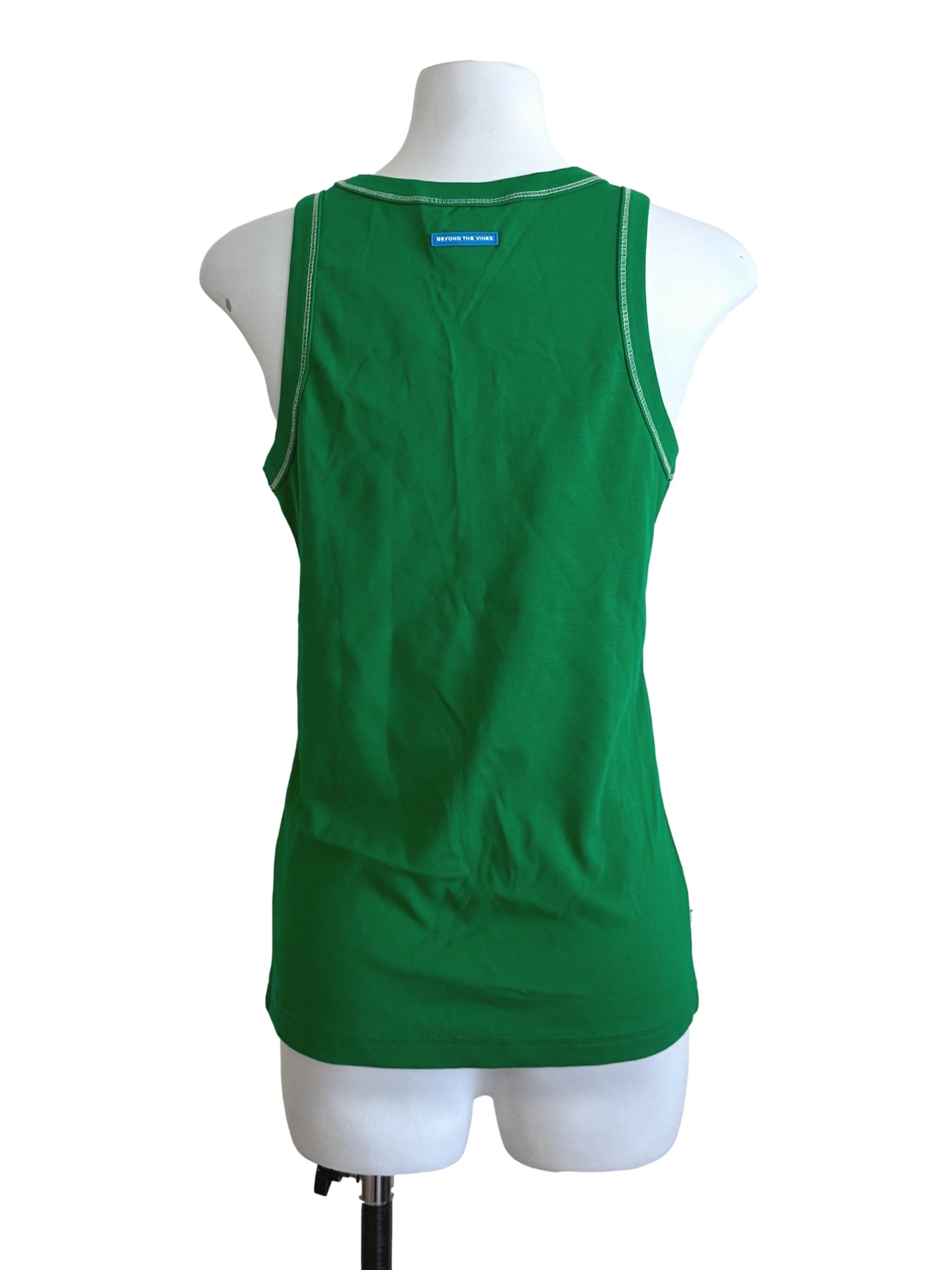 Bright Green Round Neck Tank Top