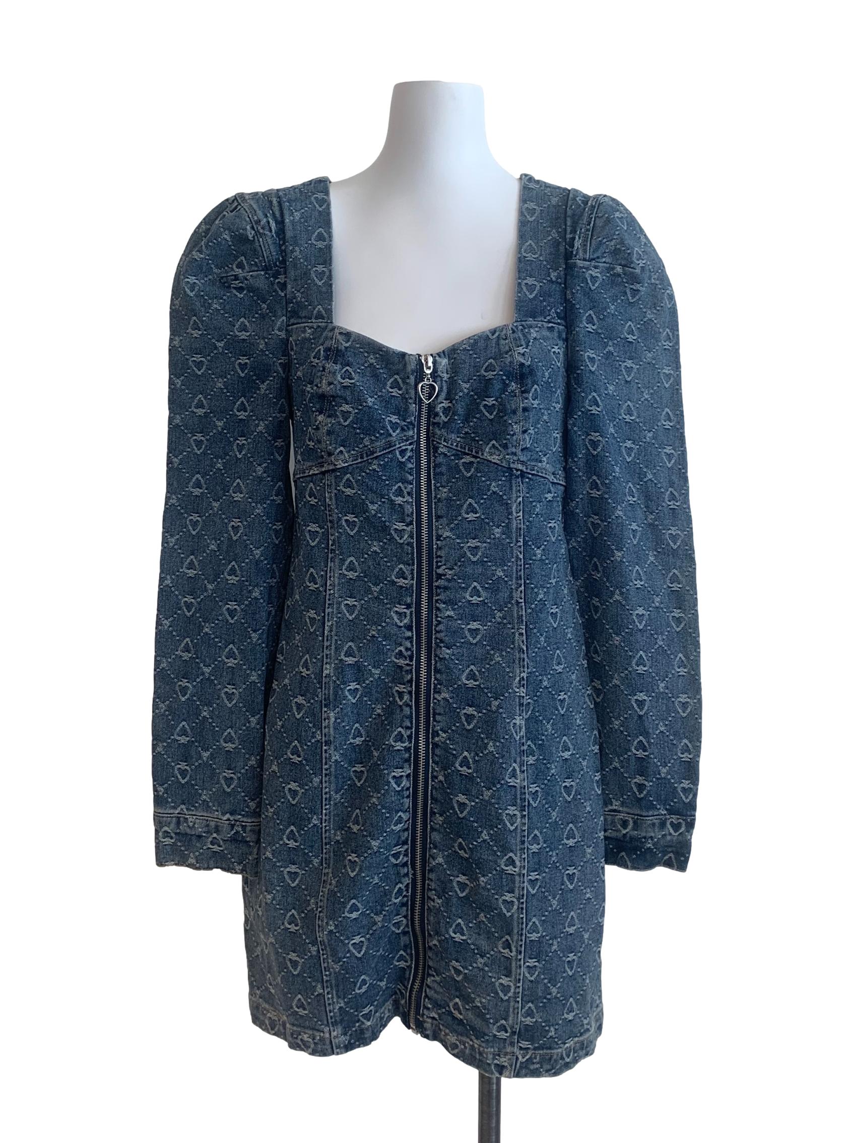 Denim Blue Pattern Dress