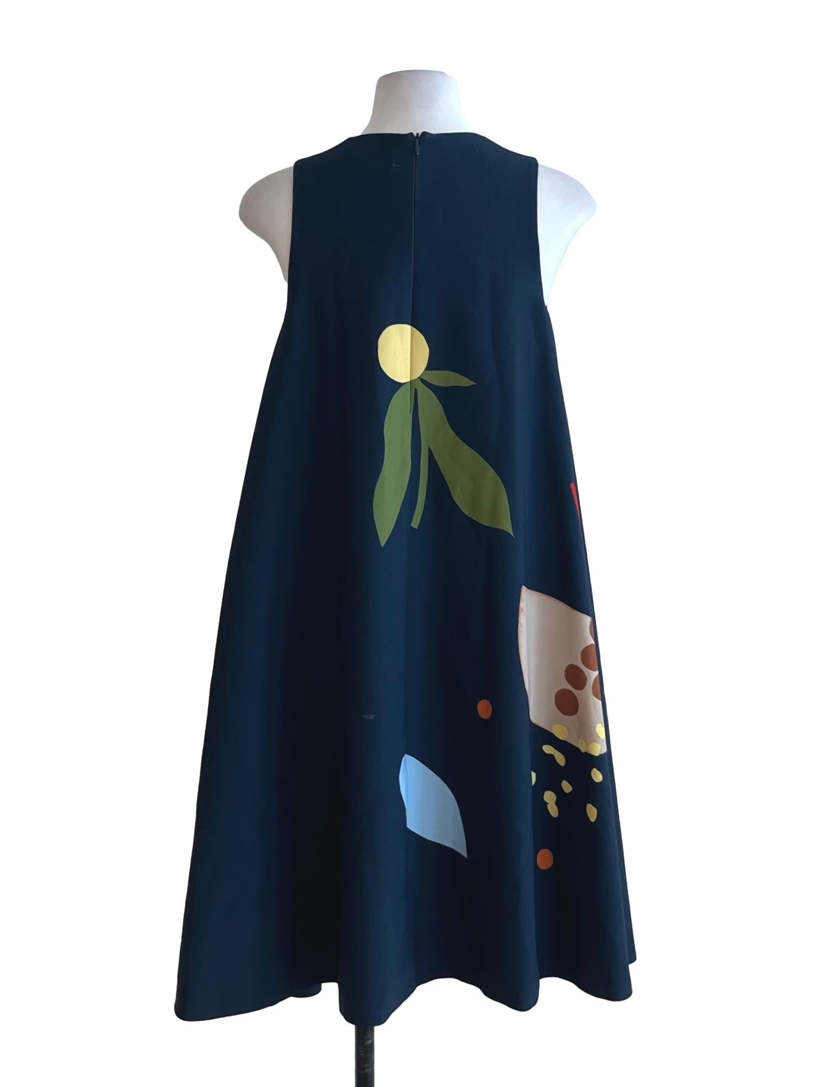 Navy Harvest Swing Dress OSN