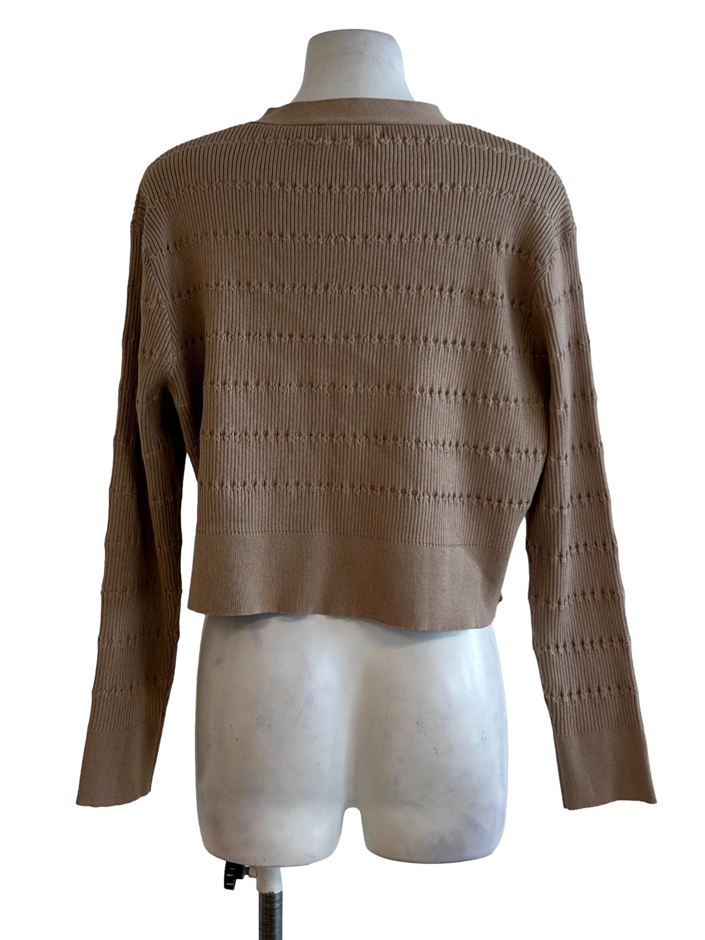 Tortilla Brown Knit Cardigan