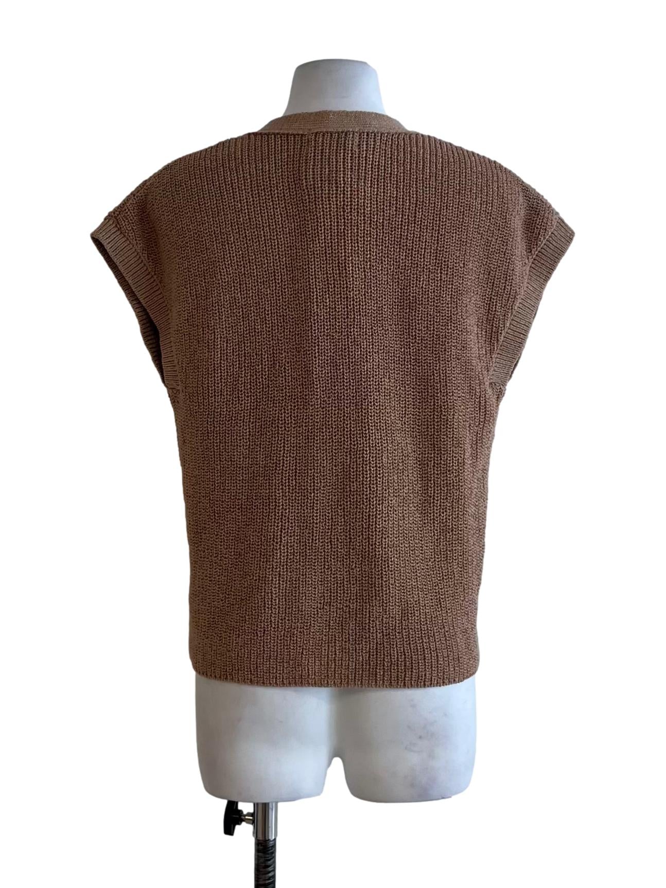 Button Down Chunky Knit Vest OSN