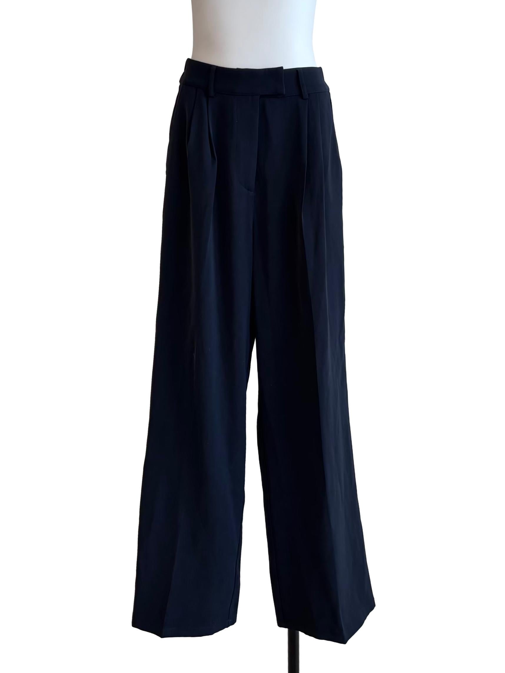 Midnight Blue Pleated Slacks