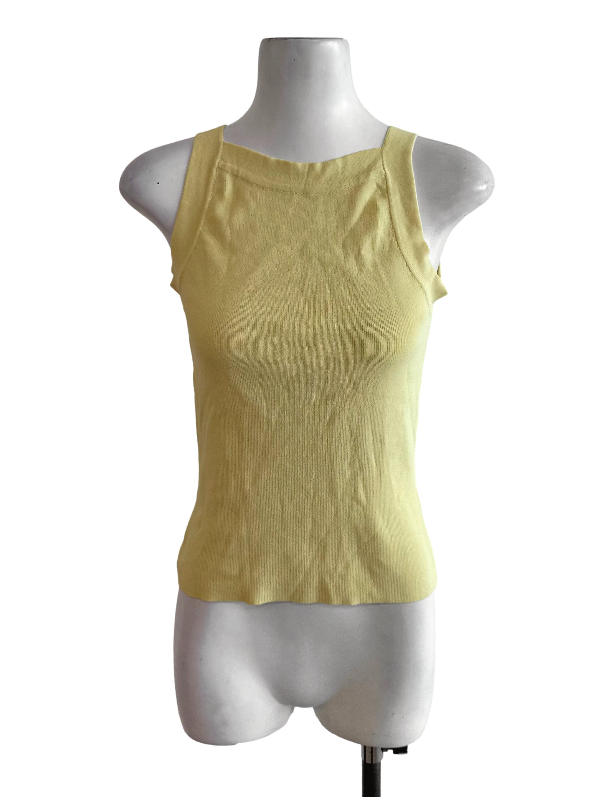 Butter Yellow Knit Tank Top LB