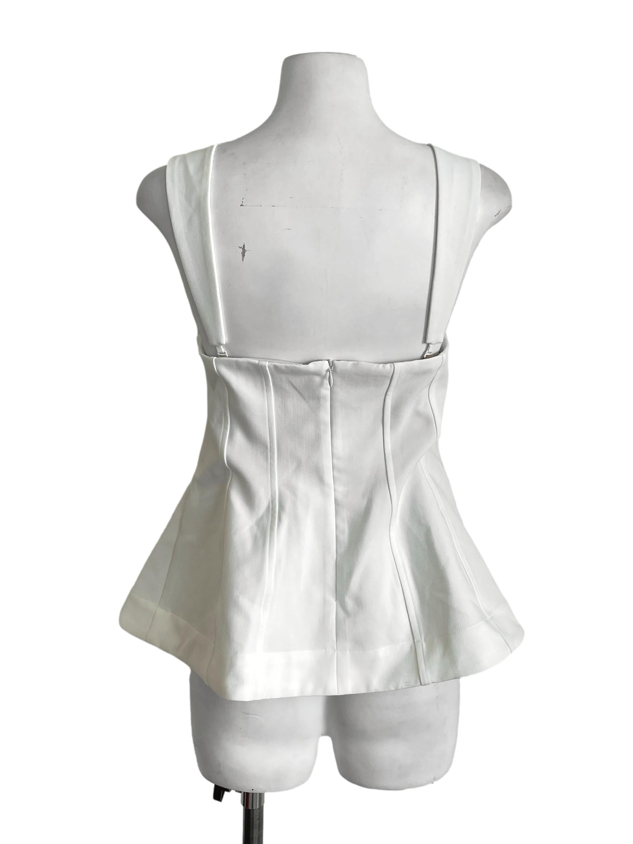 White Panelled Fit Camisole LB