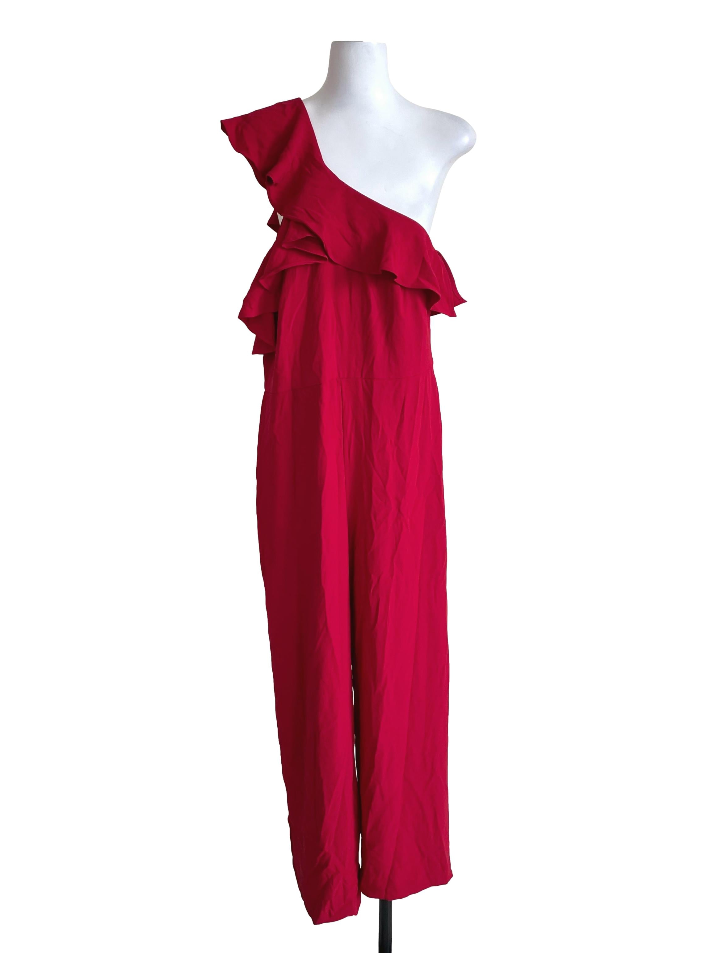 Ruby Ruffles Asymmetric Jumpsuit