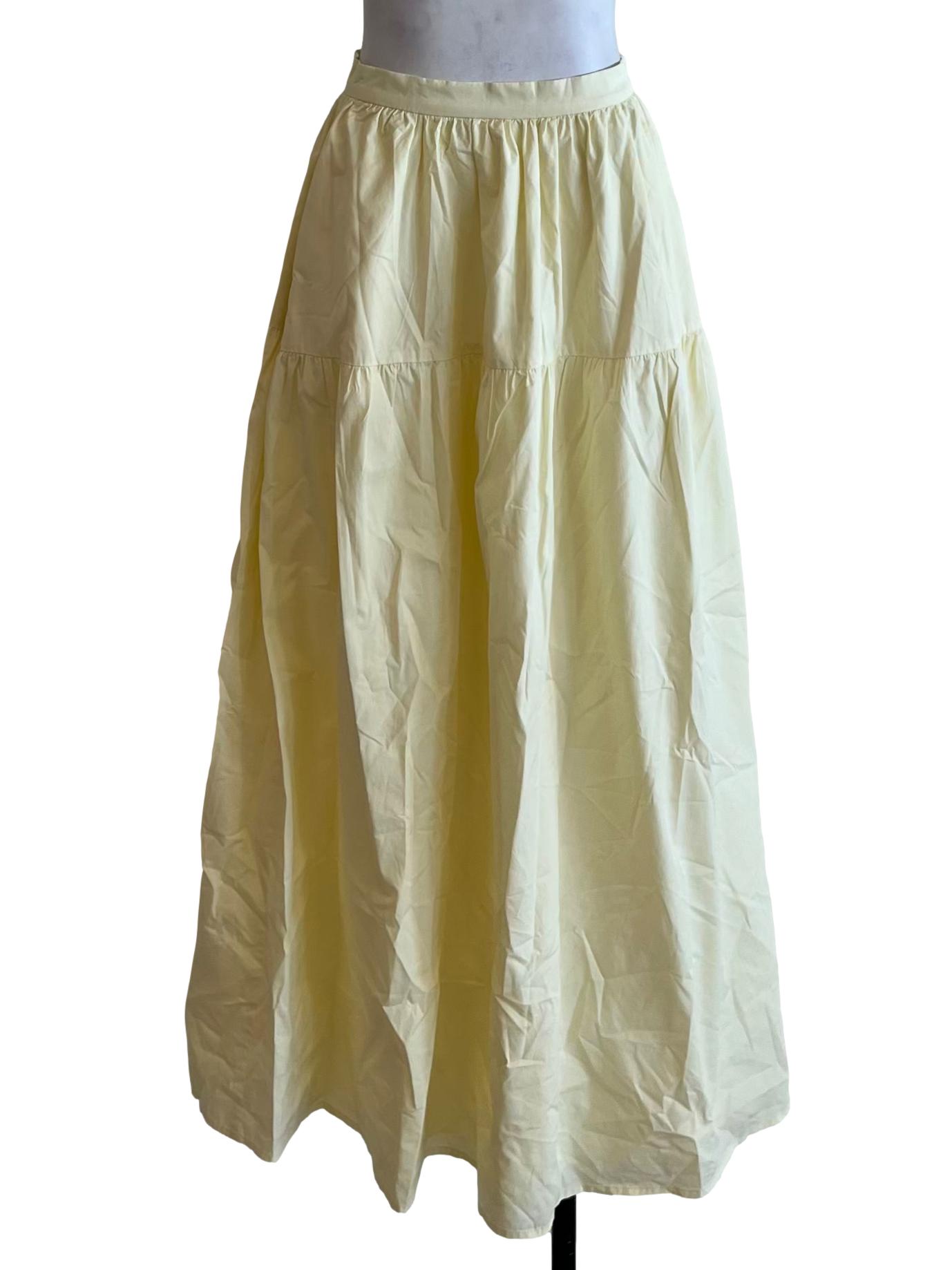 Cotton Gathered Maxi Skirt OSN