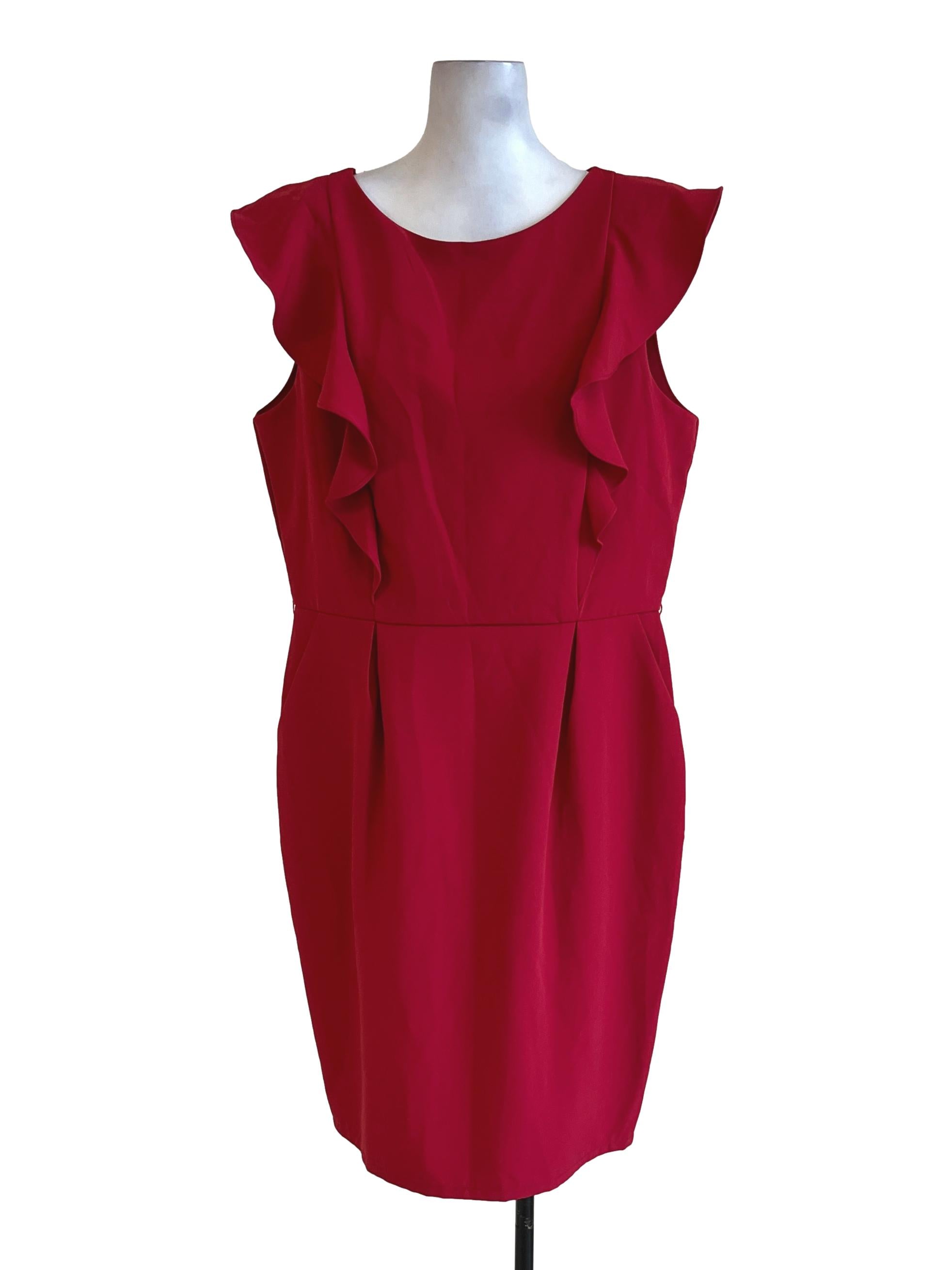 Rose Red Ruffles Dress