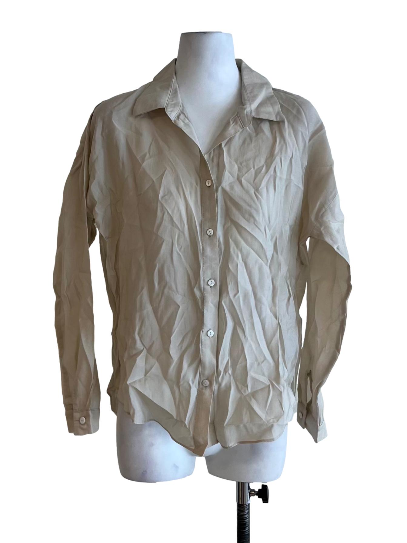 Beige Linen Oversized Shirt OSN