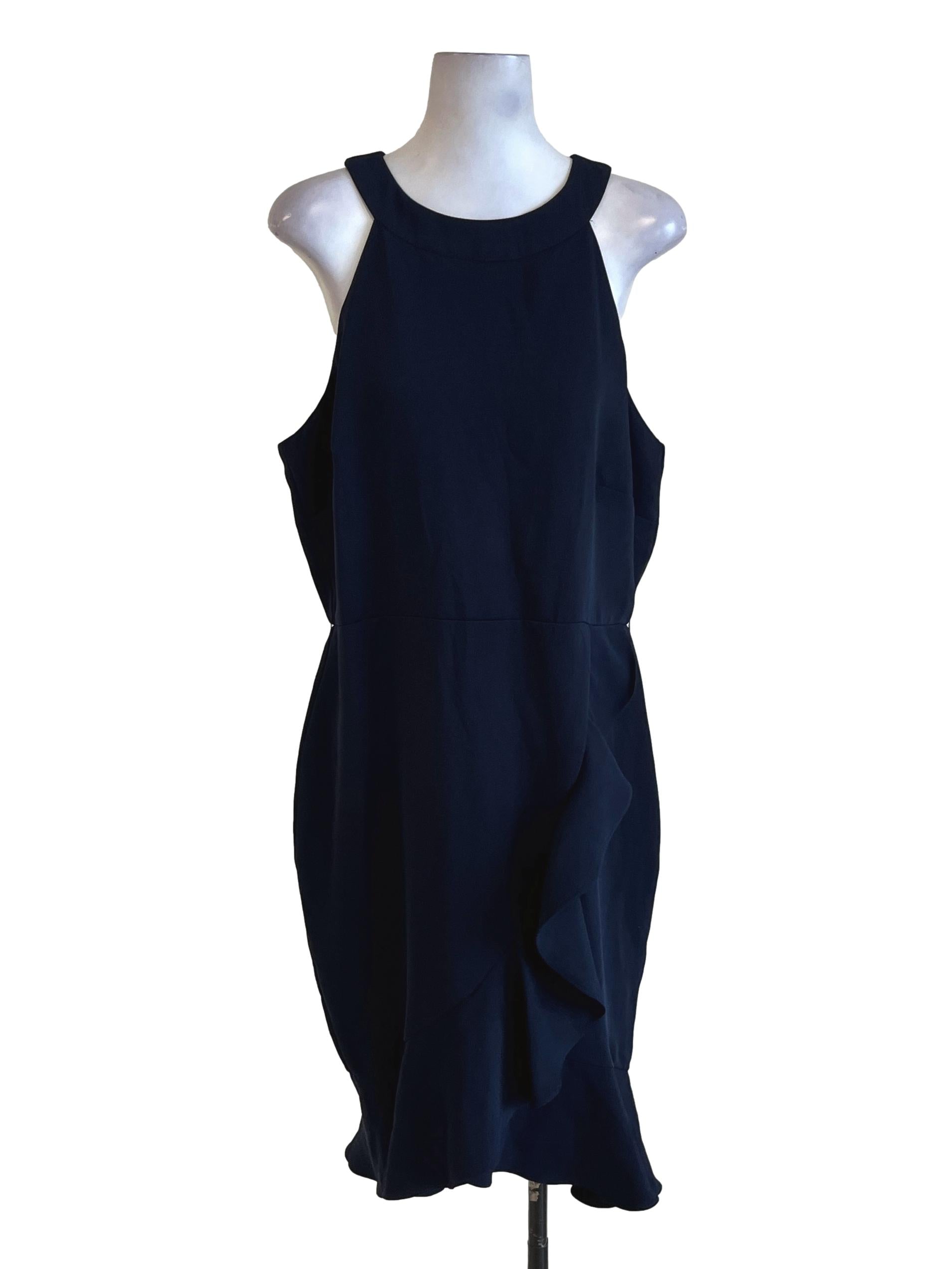 Navy Blue Ruffle Dress