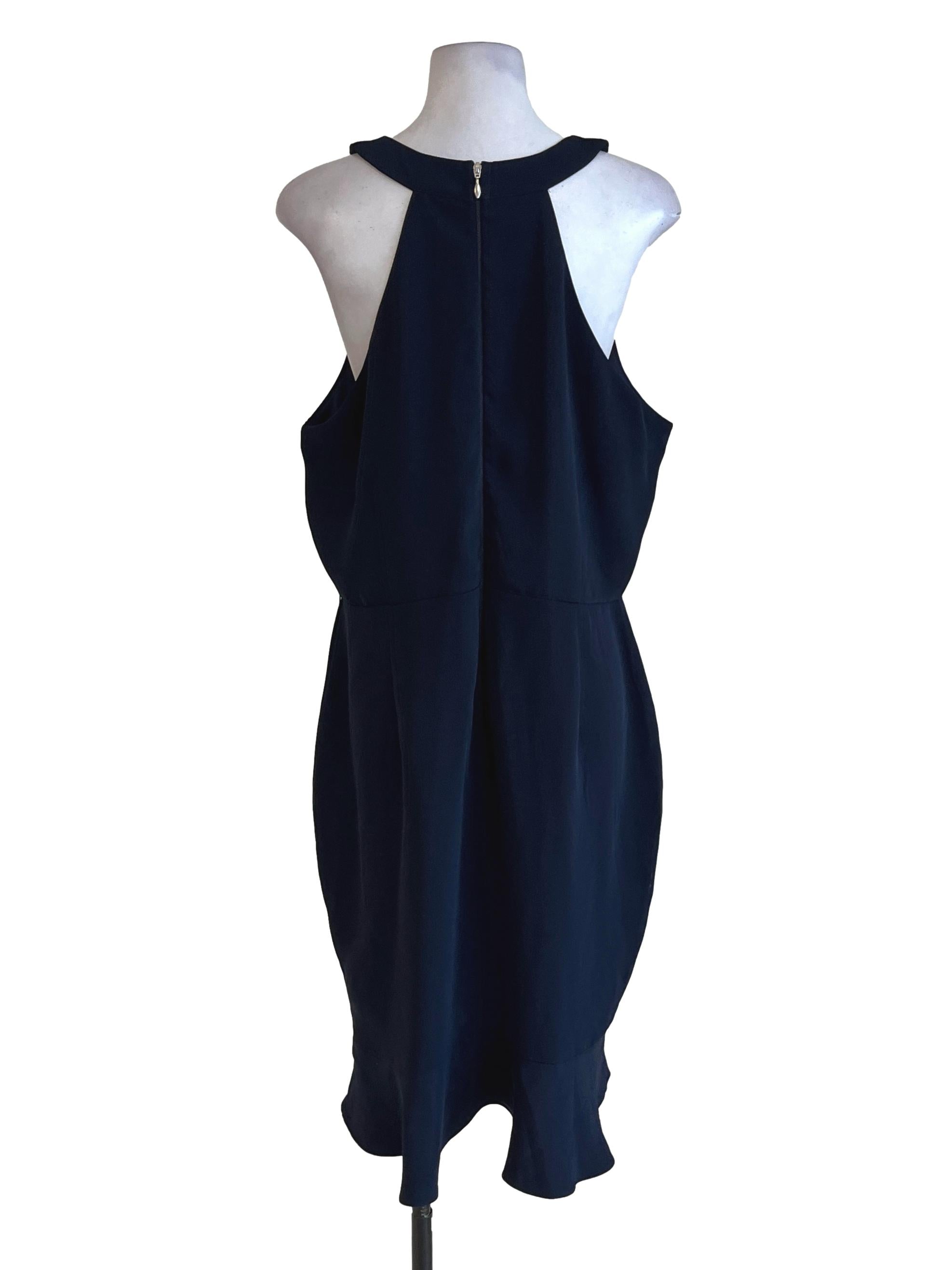 Navy Blue Ruffle Dress