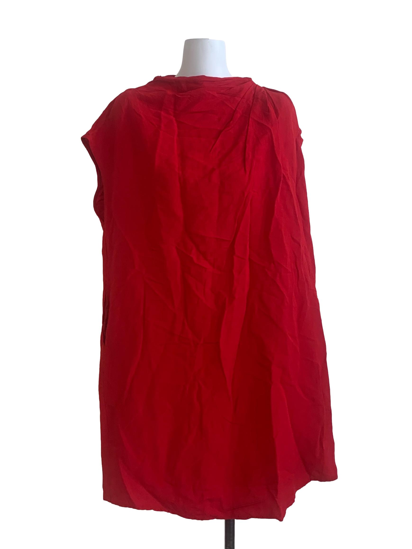 Ruby Red Trapezoid Dress