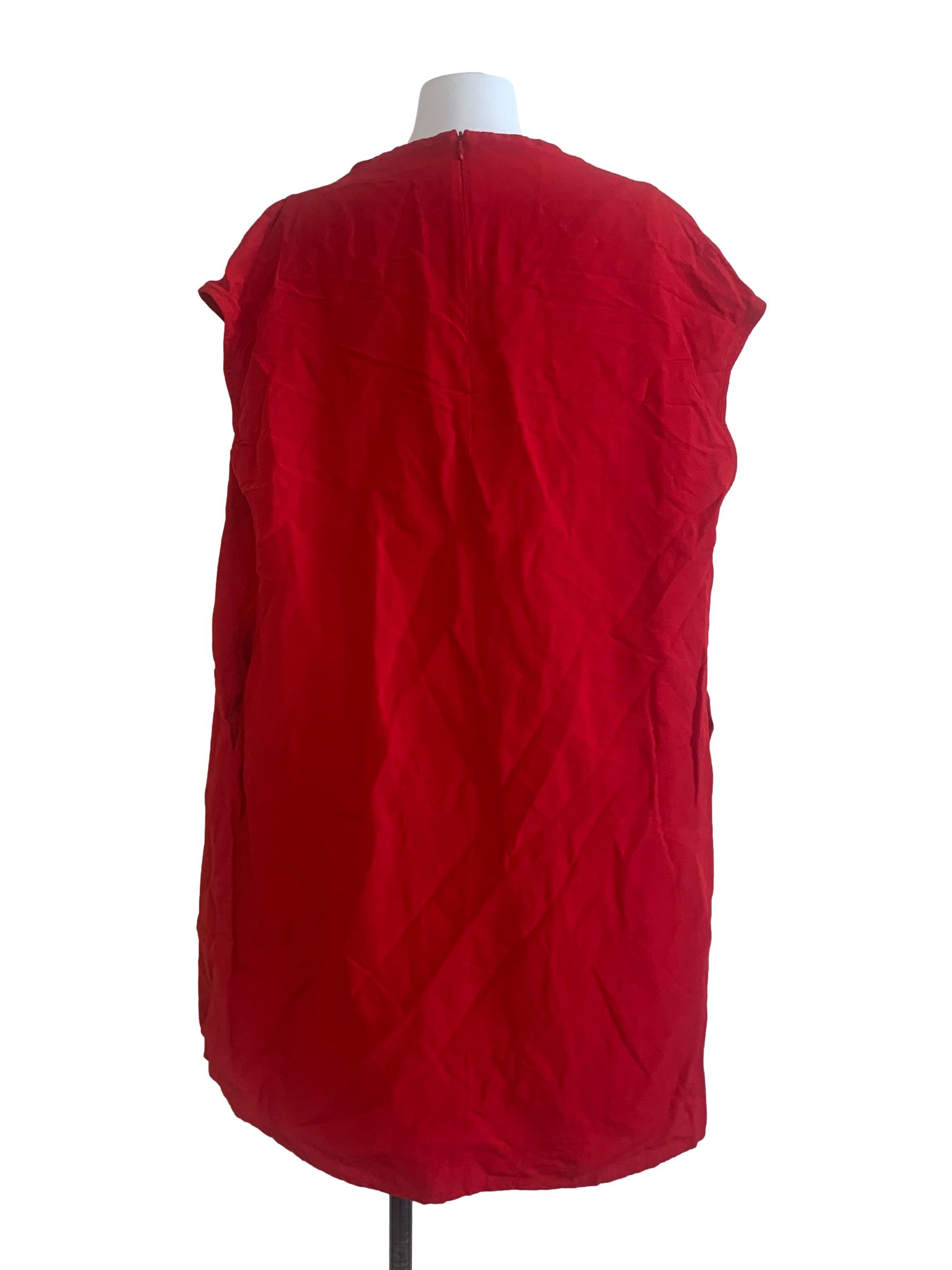 Ruby Red Trapezoid Dress