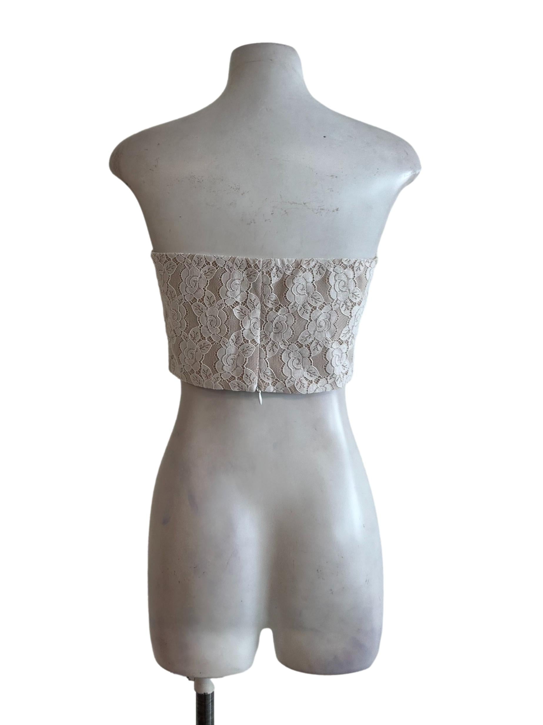 White Lace Corset Top