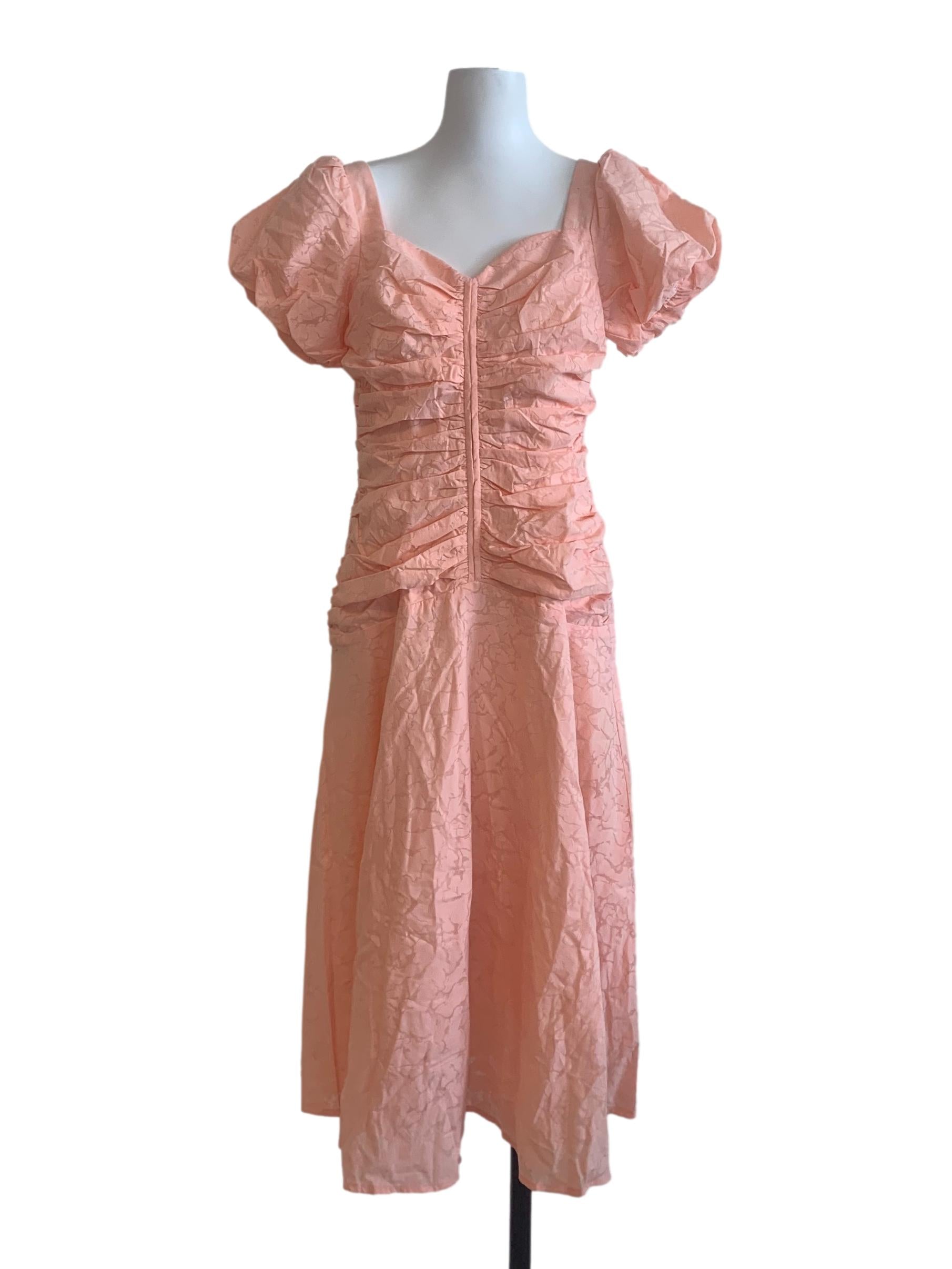 Peach Orange Empire Dress