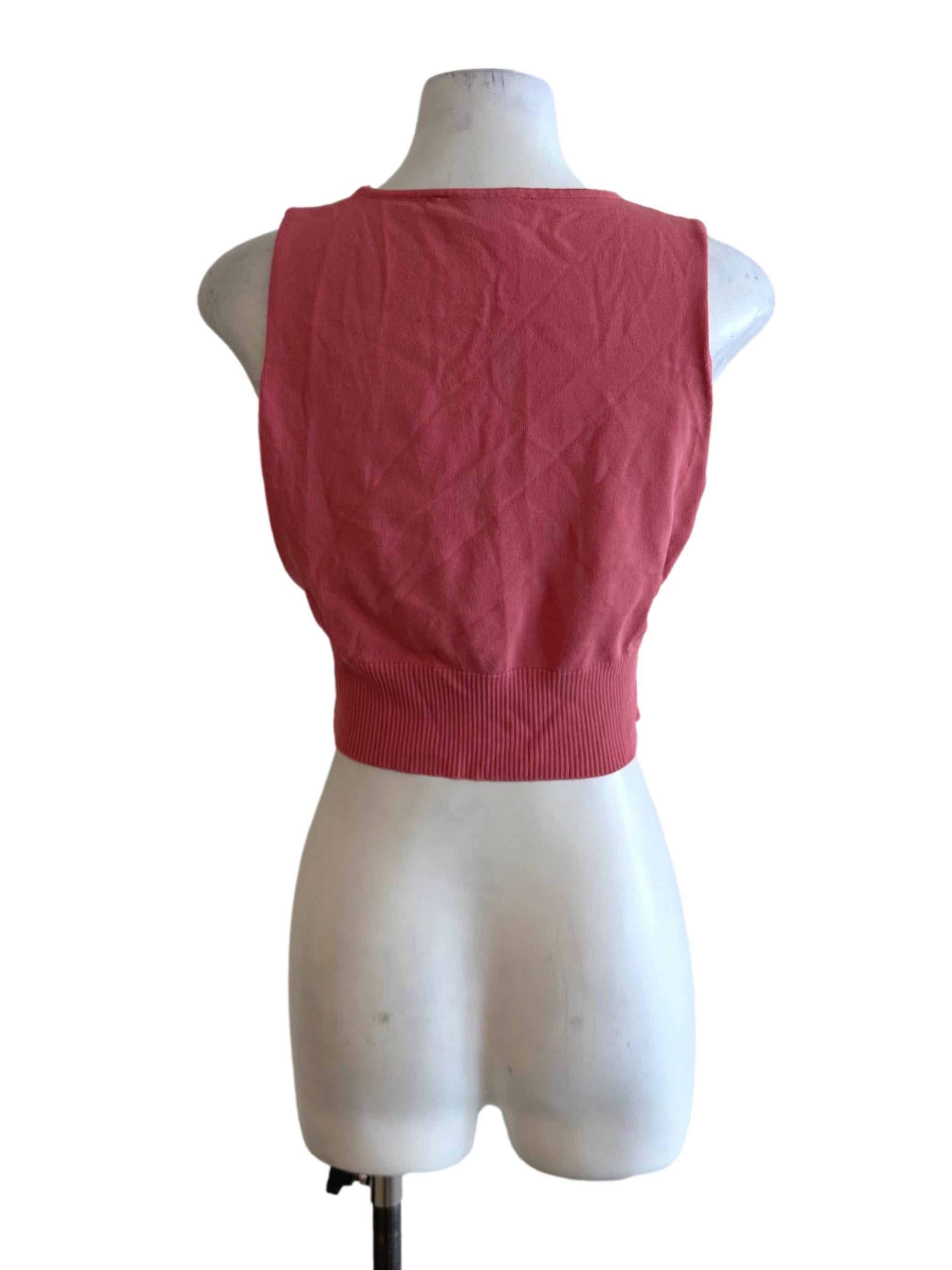 Candy Pink V Neck Knit Top LB