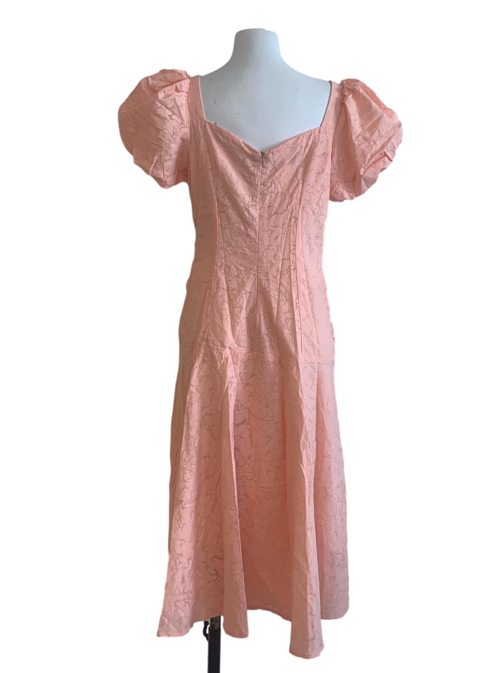 Peach Orange Empire Dress