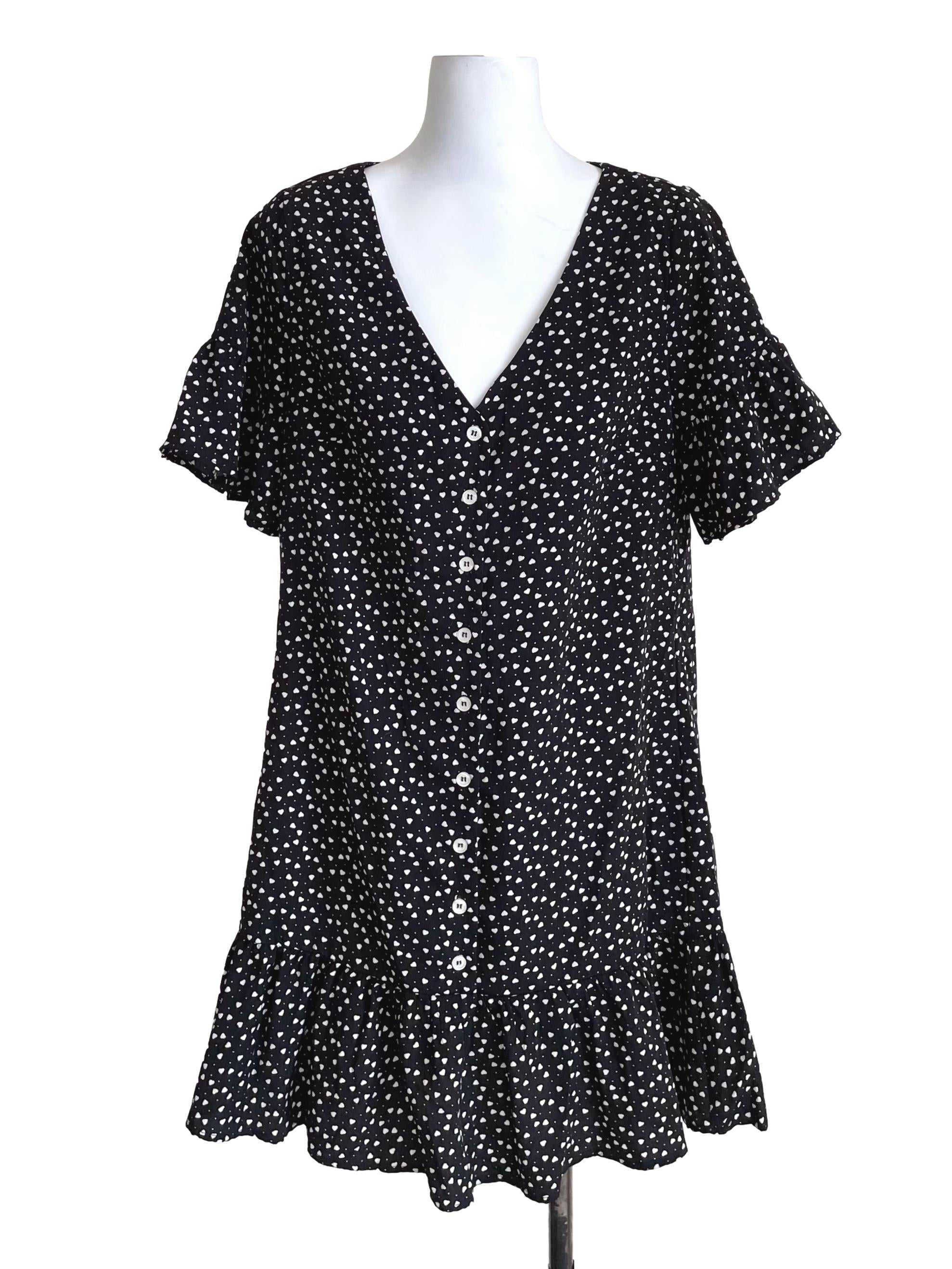 Charcoal Loves Button Down Dress