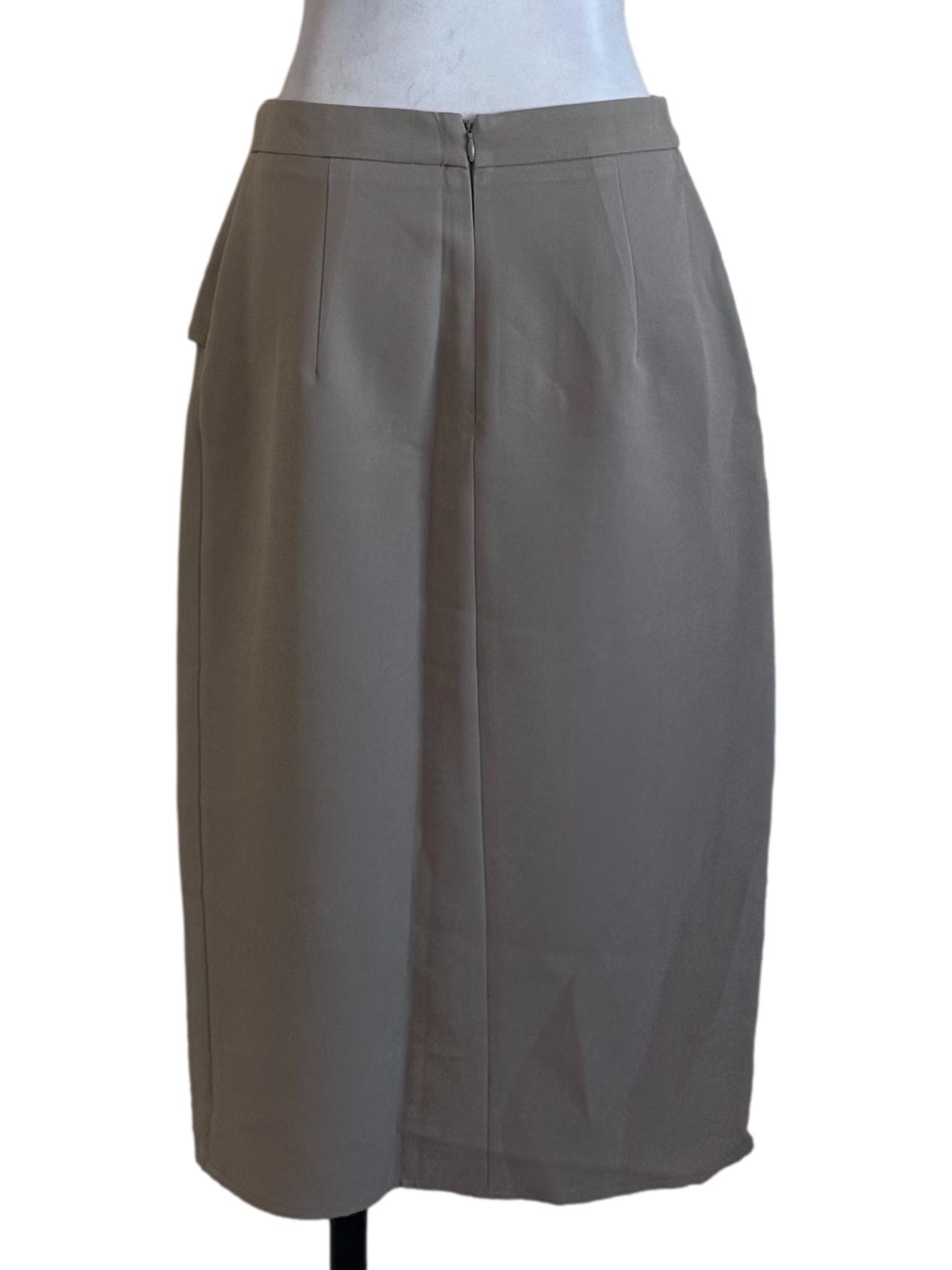 Light Grey Slit Skirt